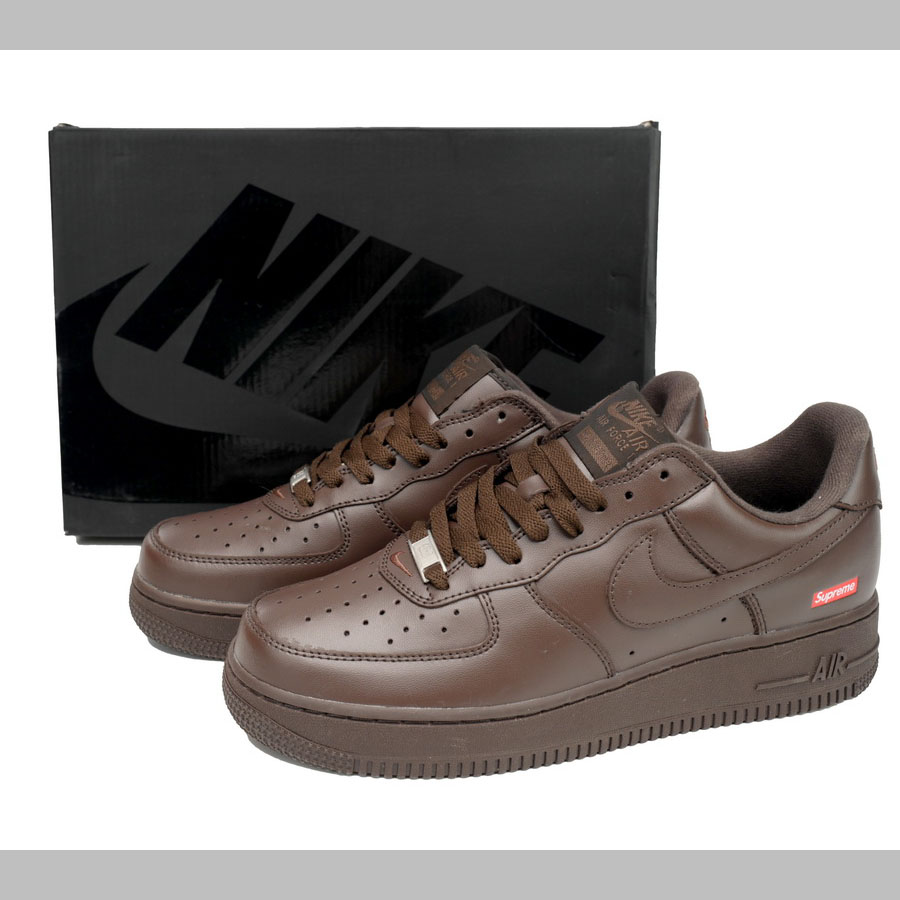 Supreme x Air Force 1 Low 'Box Logo - Baroque Brown' - EUR FASHION