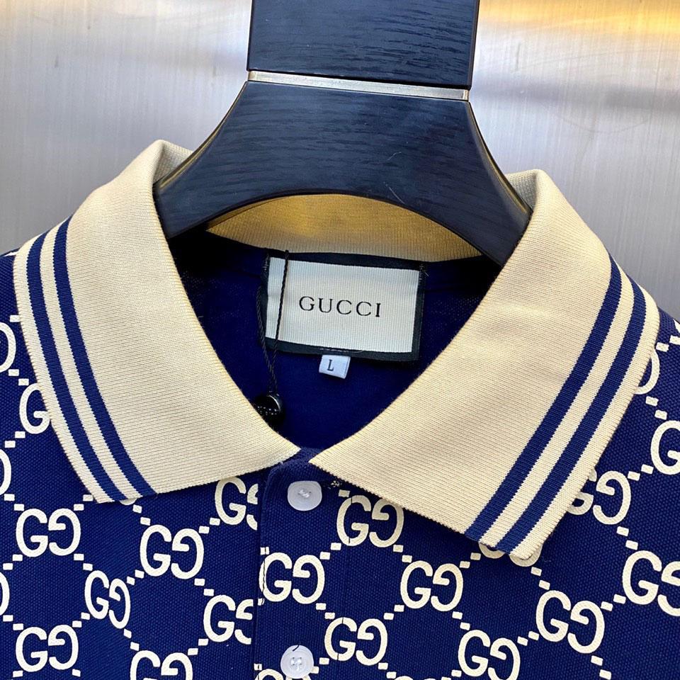 Gucci GG Cotton Jersey Jacquard Polo Shirt - EUR FASHION