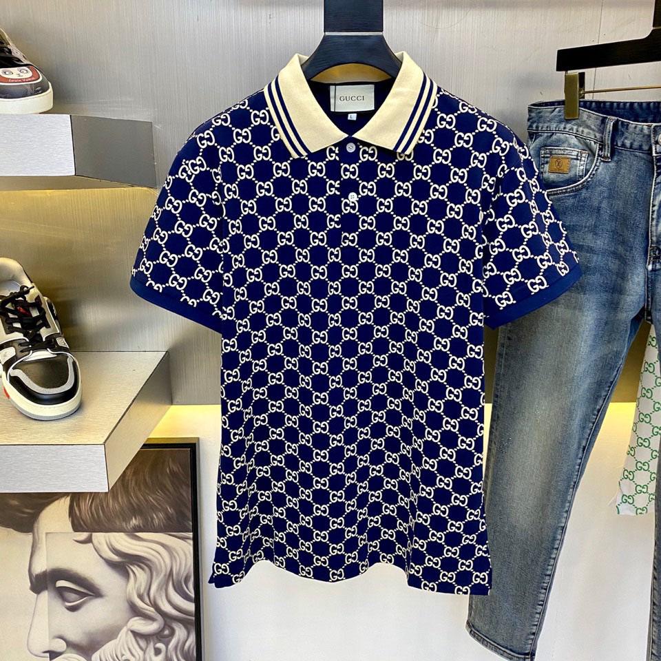 Gucci GG Cotton Jersey Jacquard Polo Shirt - EUR FASHION