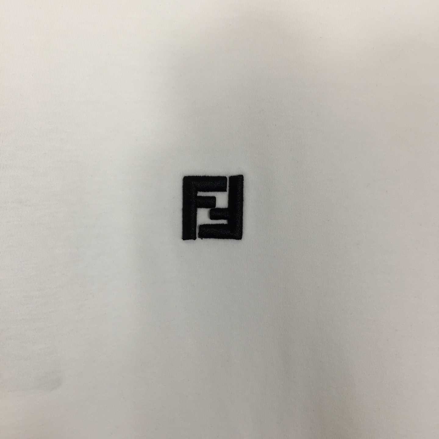 Fendi Cotton Jersey T-shirt With Embroidery - EUR FASHION