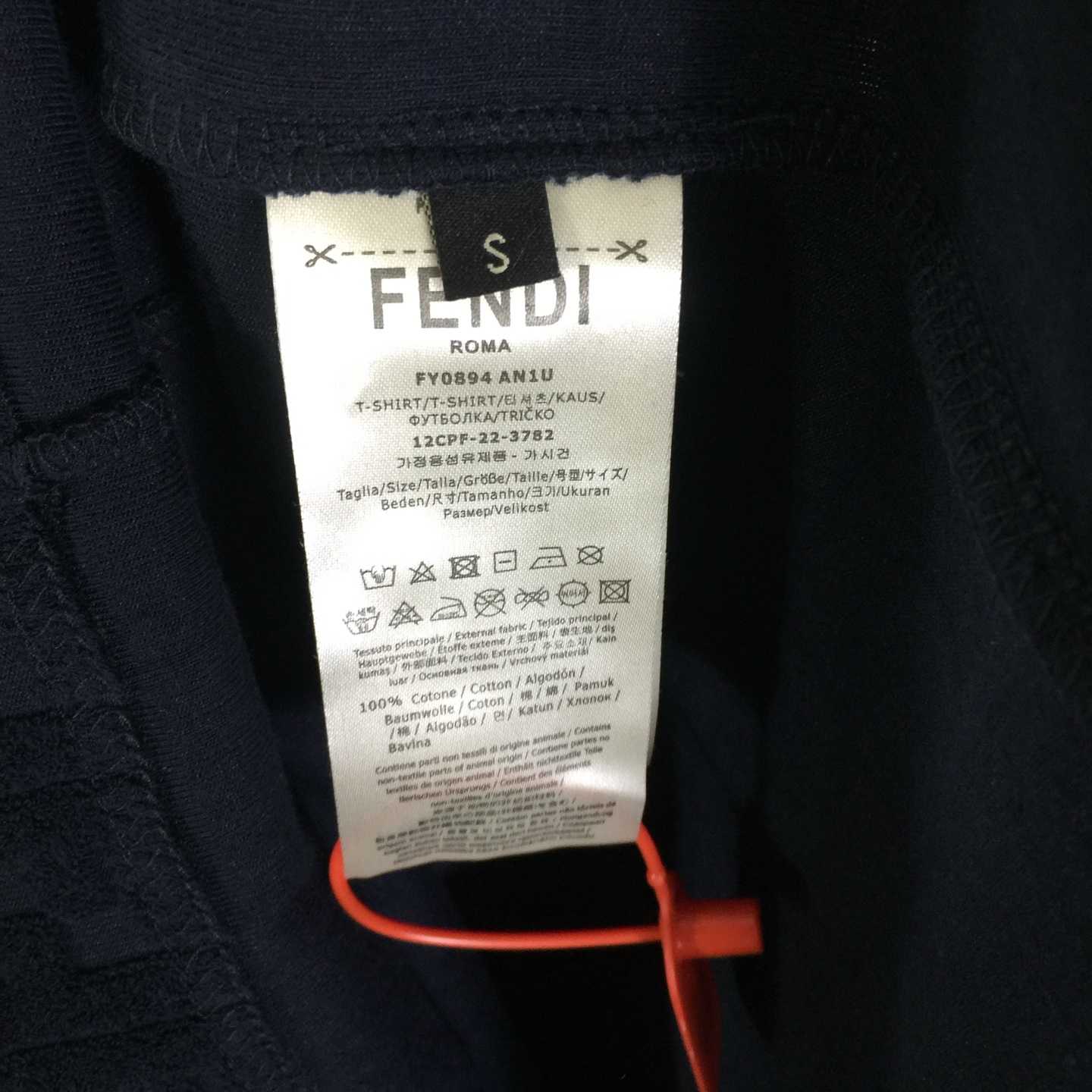 Fendi Blue FF Piqué T-shirt - EUR FASHION