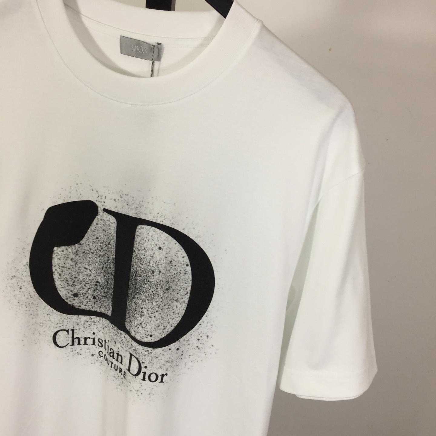 Dior Logo Cotton T-Shirt  - EUR FASHION