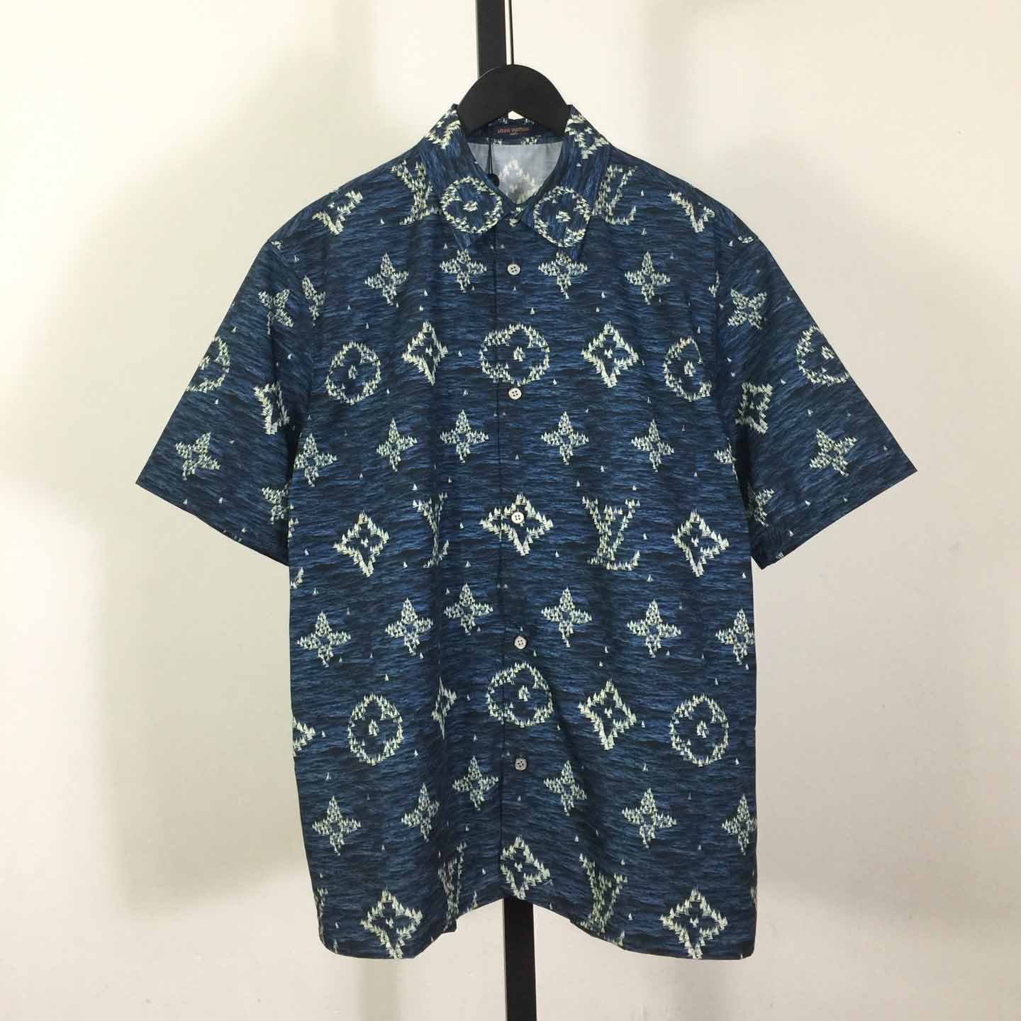 Louis Vuitton Printed Monogram Short-Sleeved Shirt   1AHVU4 - EUR FASHION