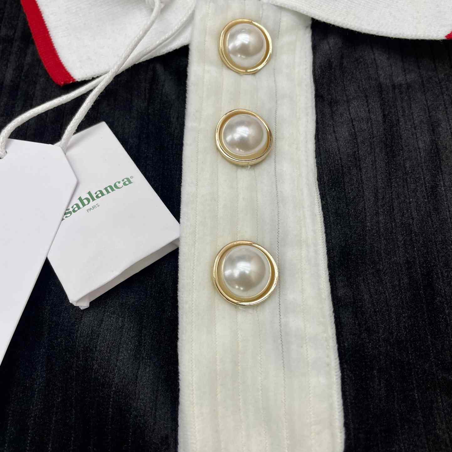 Casablanca Rib Velour Polo Shirt   c878 - EUR FASHION