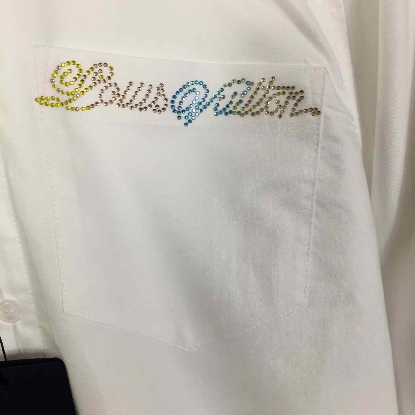 Louis Vuitton Embellished Long-Sleeved Cotton Shirt  1AGTQ5  - EUR FASHION