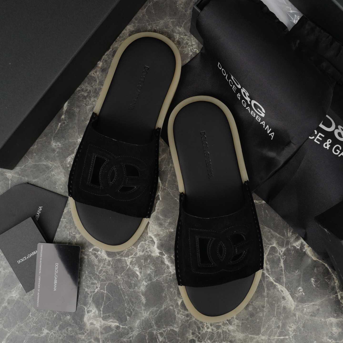 Dolce & Gabbana Suede Sliders - EUR FASHION