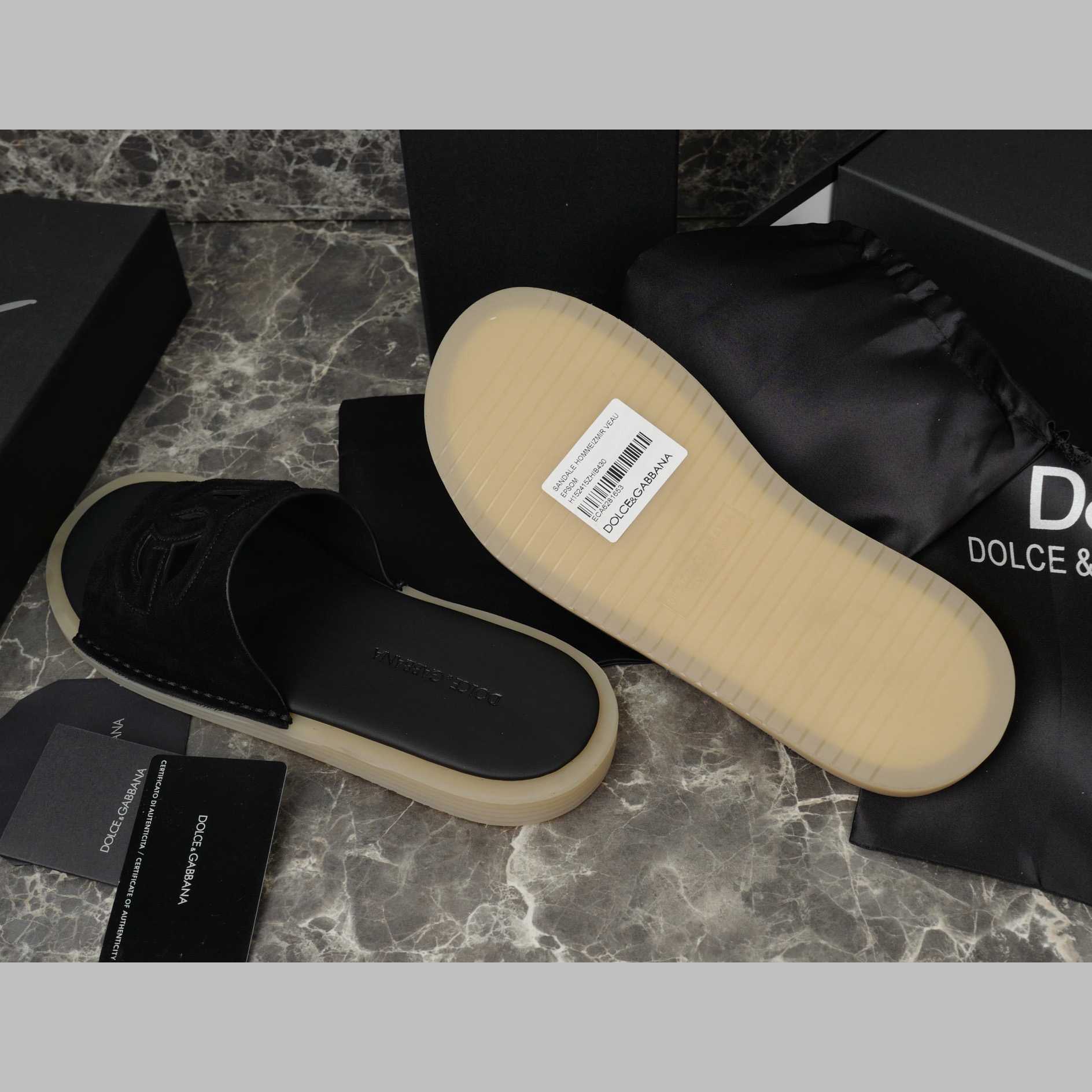 Dolce & Gabbana Suede Sliders - EUR FASHION