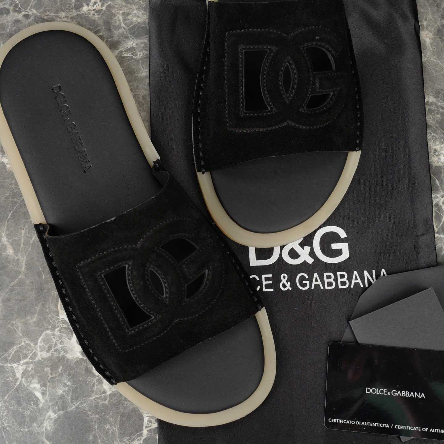 Dolce & Gabbana Suede Sliders - EUR FASHION