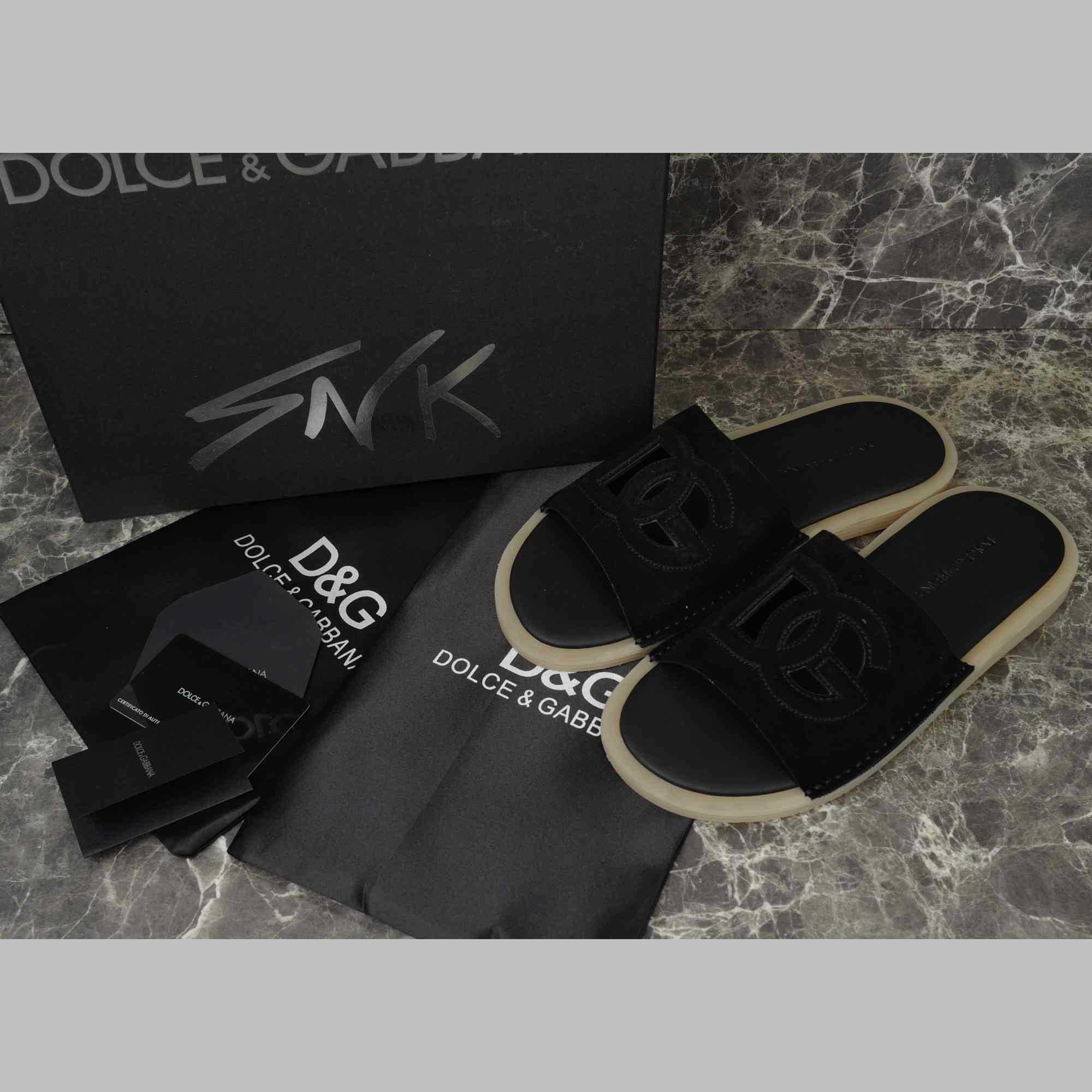 Dolce & Gabbana Suede Sliders - EUR FASHION