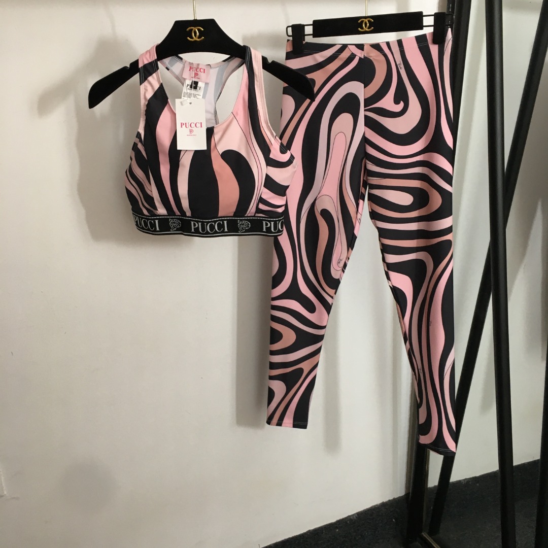 Pucci Marmo Print Leggings And Top - EUR FASHION