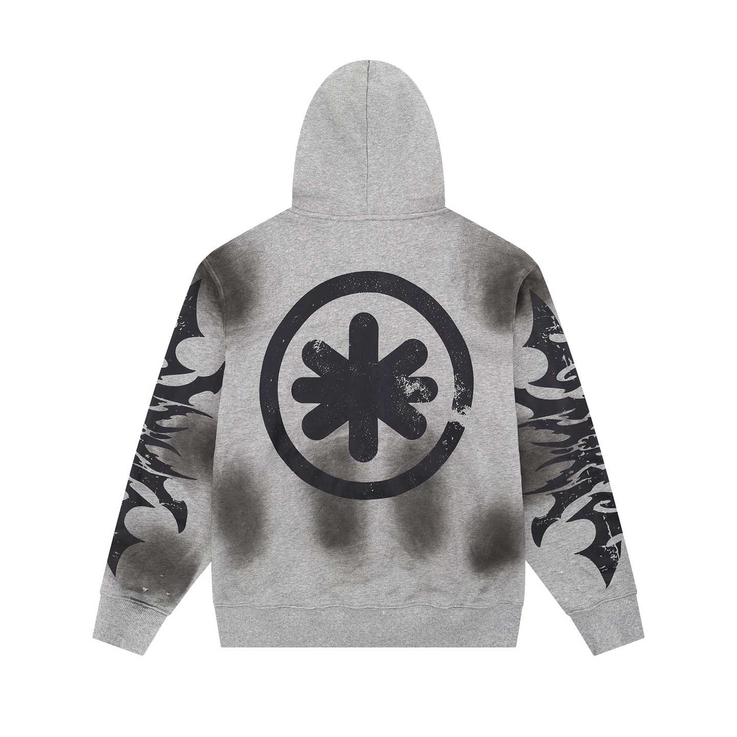 LostShdws Complex Con Exclusive Acid Wash Zip Up Hoodie Grey - EUR FASHION