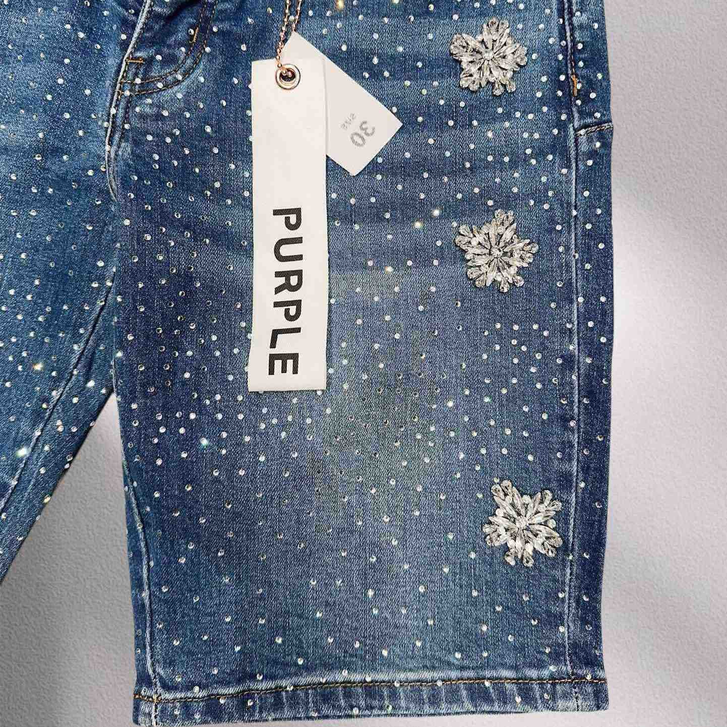 Purple-Brand Denim Shorts    6005 - EUR FASHION