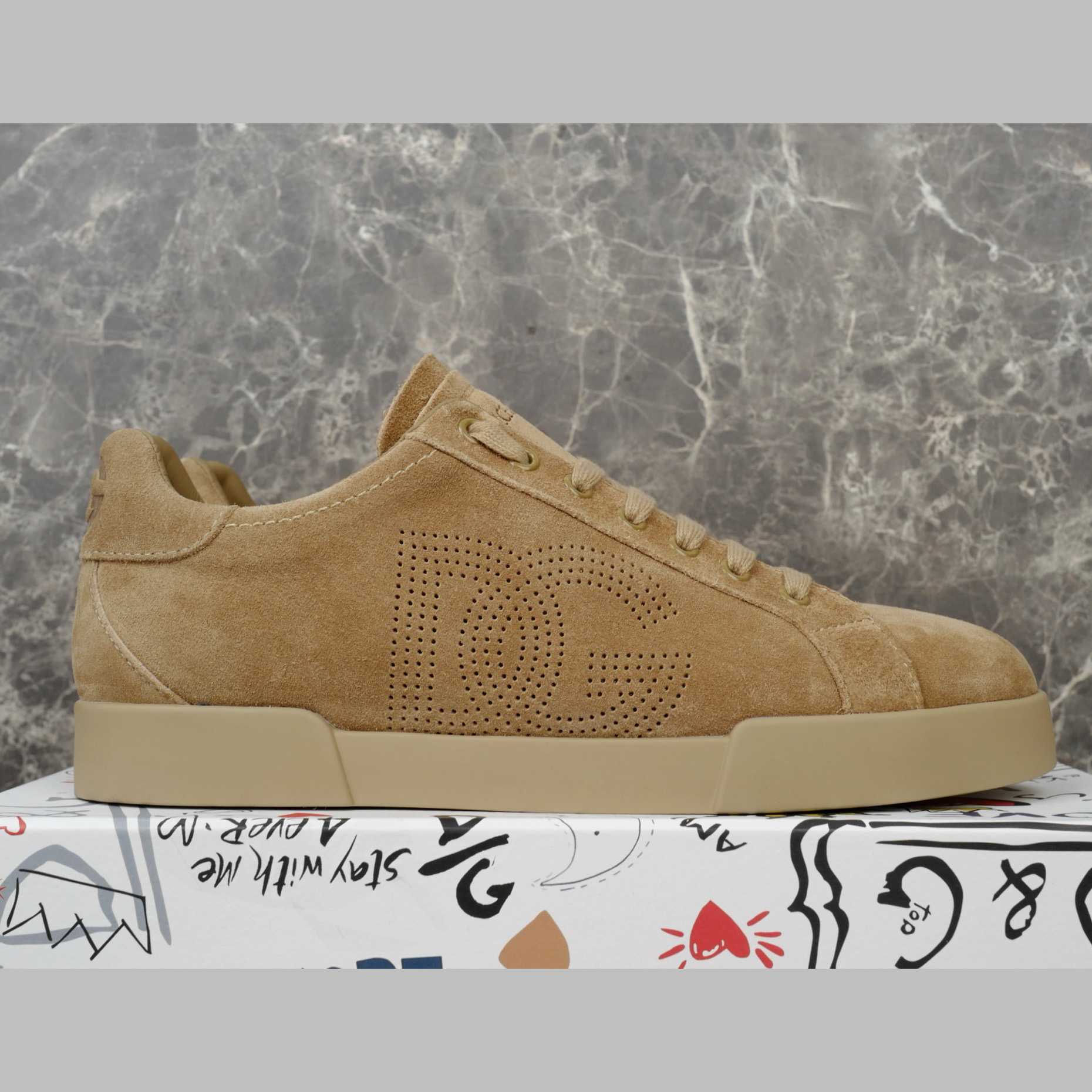 Dolce & Gabbana Calfskin Strobel Portofino Light Sneakers - EUR FASHION