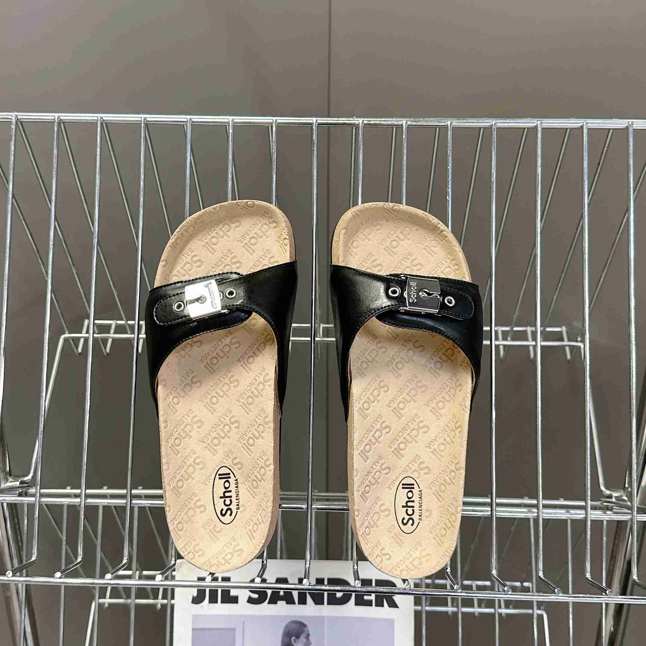 Balenciaga Scholl Flat Sandal In Black - EUR FASHION