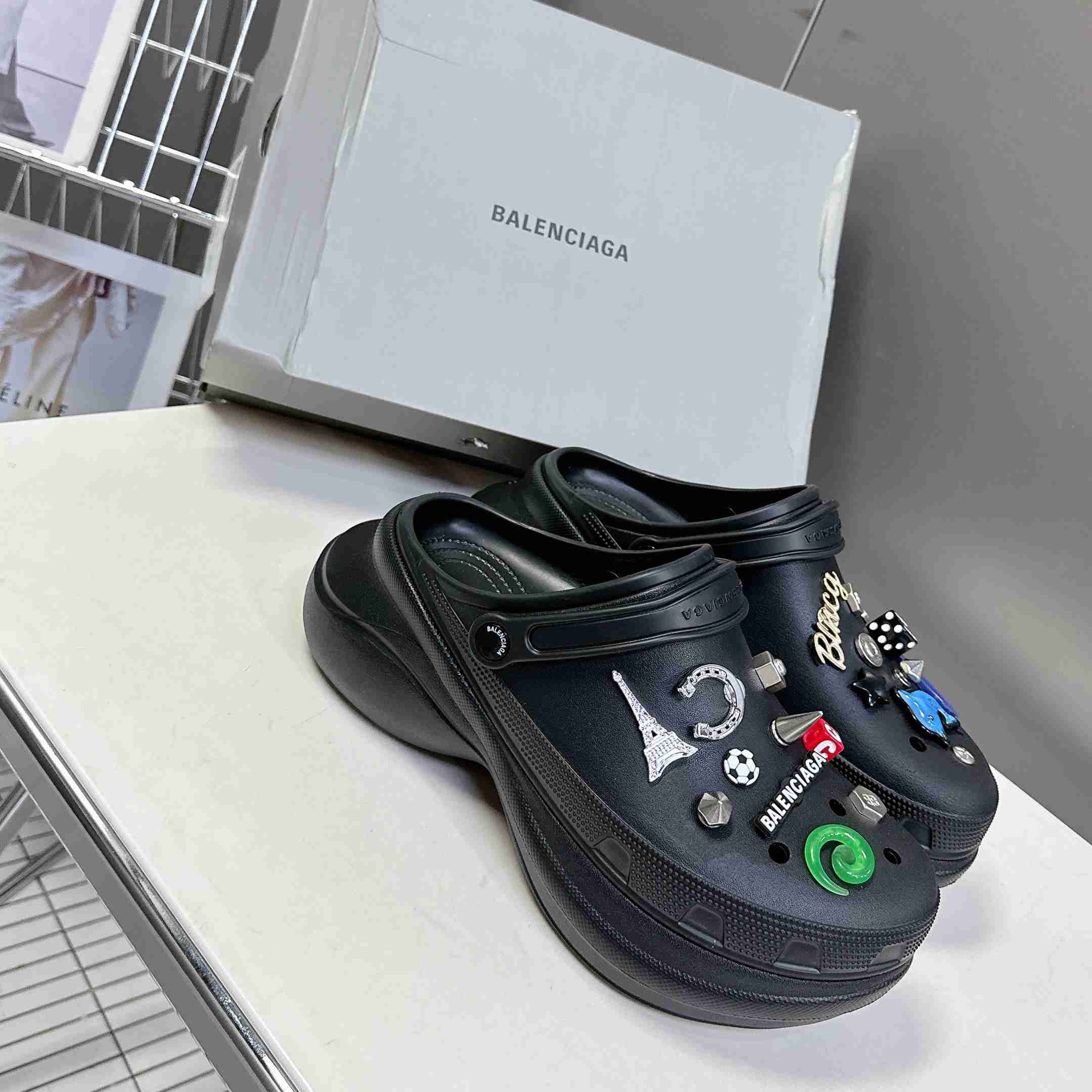 Balenciaga Crocs™ Mule In Black - EUR FASHION