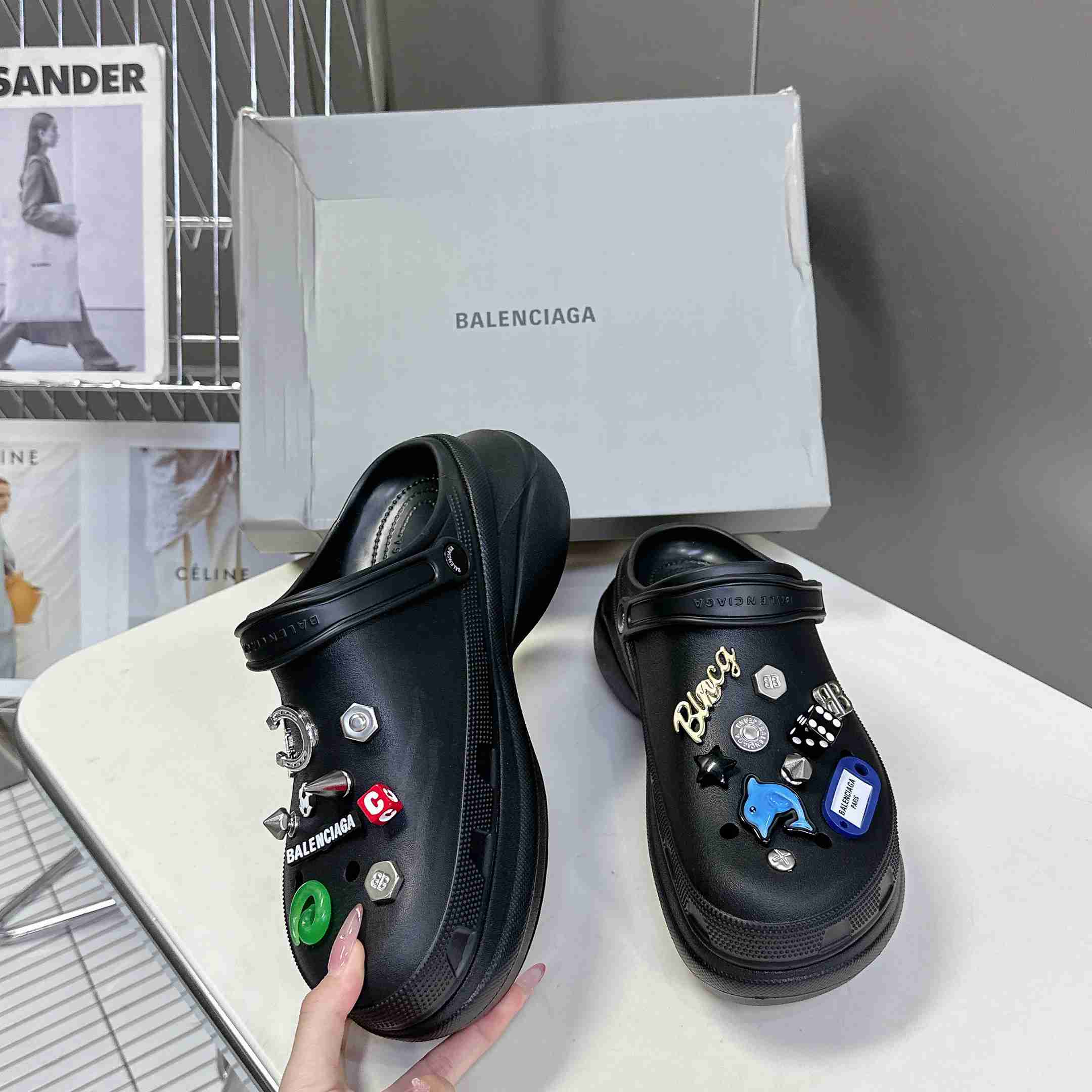 Balenciaga Crocs™ Mule In Black - EUR FASHION