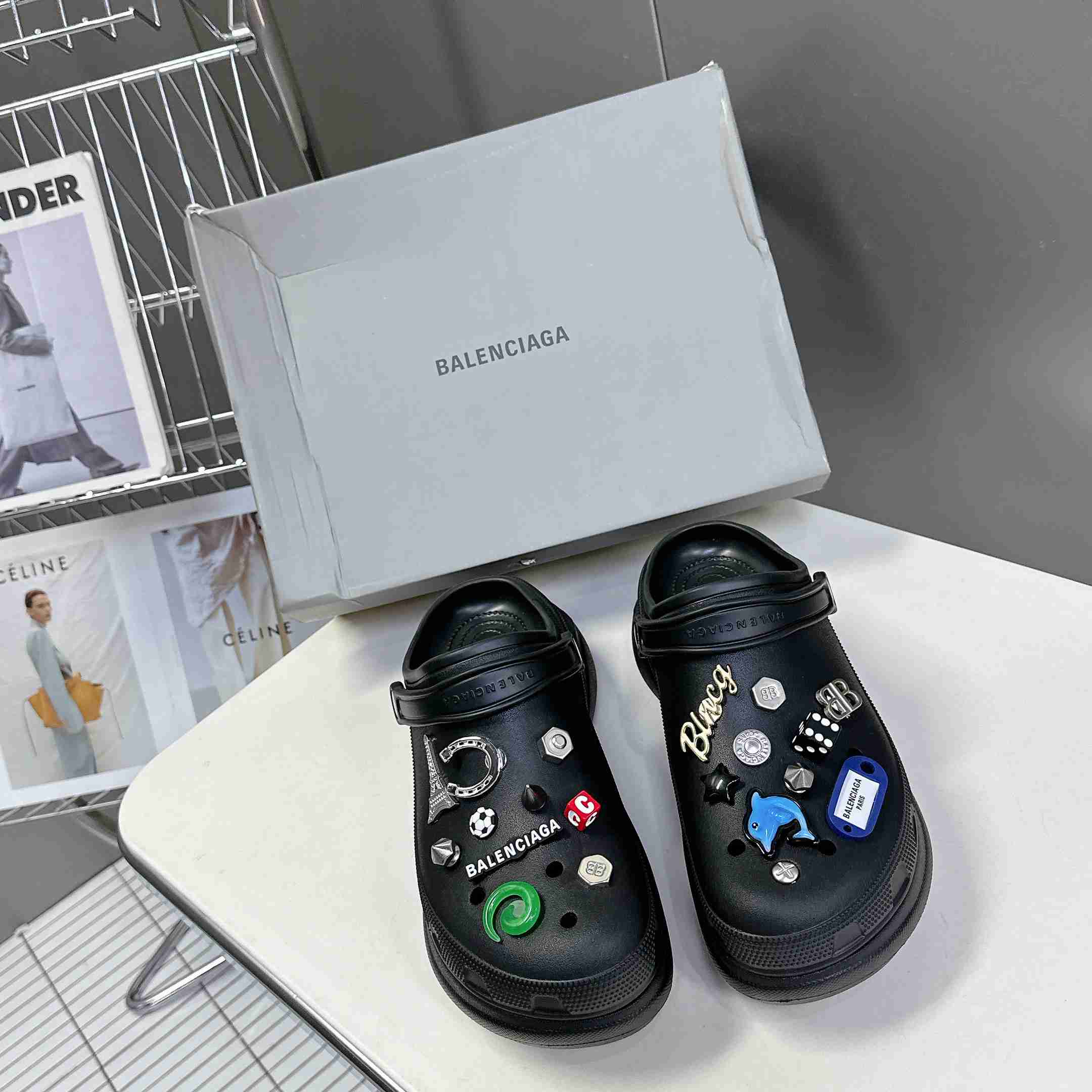 Balenciaga Crocs™ Mule In Black - EUR FASHION