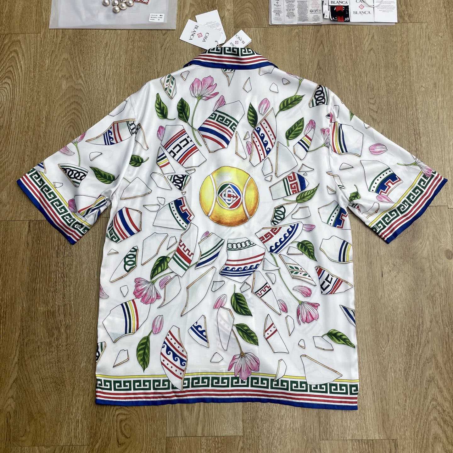 Casablanca Le Vase Brise Short Sleeve Silk Shirt    CA3531 - EUR FASHION