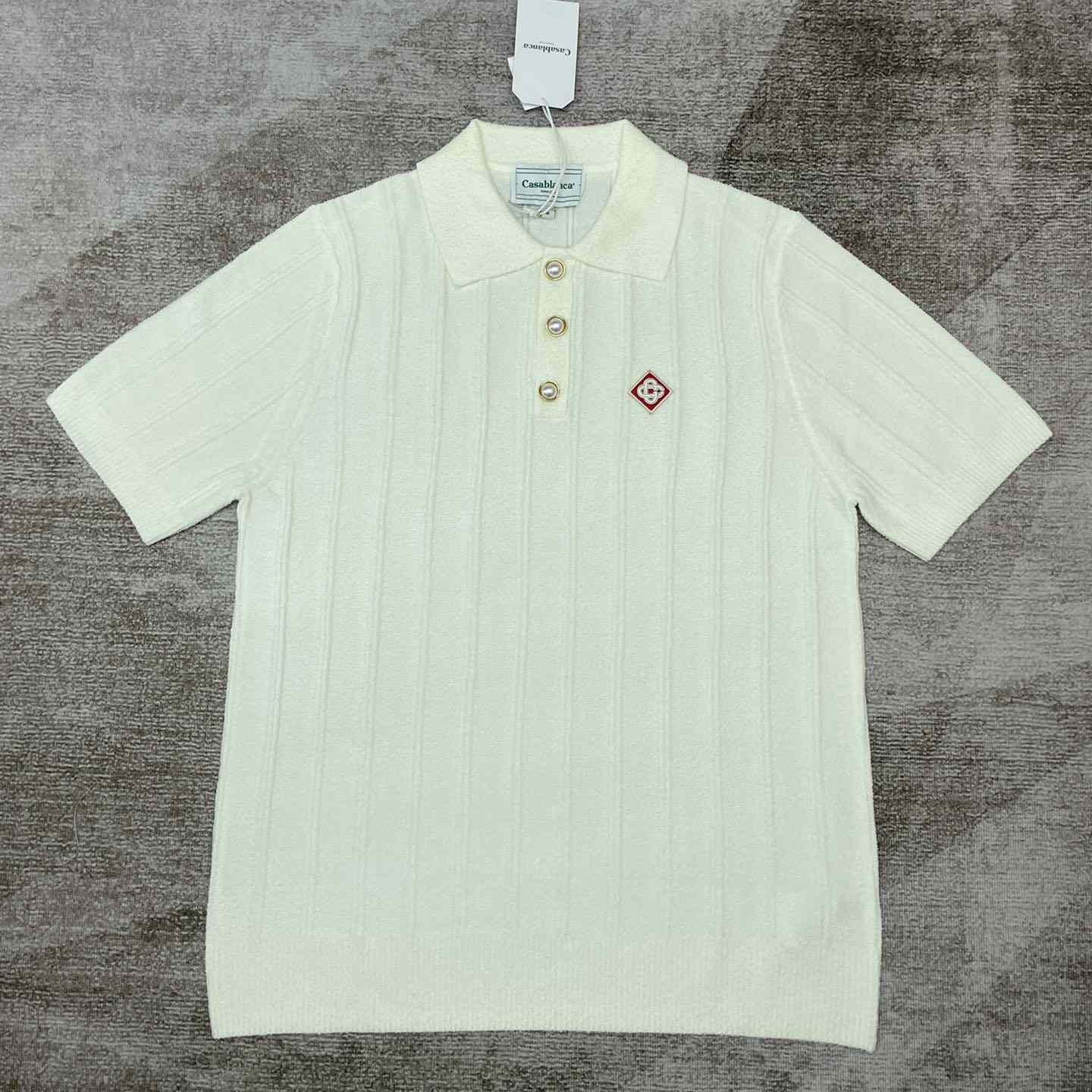 Casablanca Logo Appliqué Boucle Polo Shirt   D0016 - EUR FASHION
