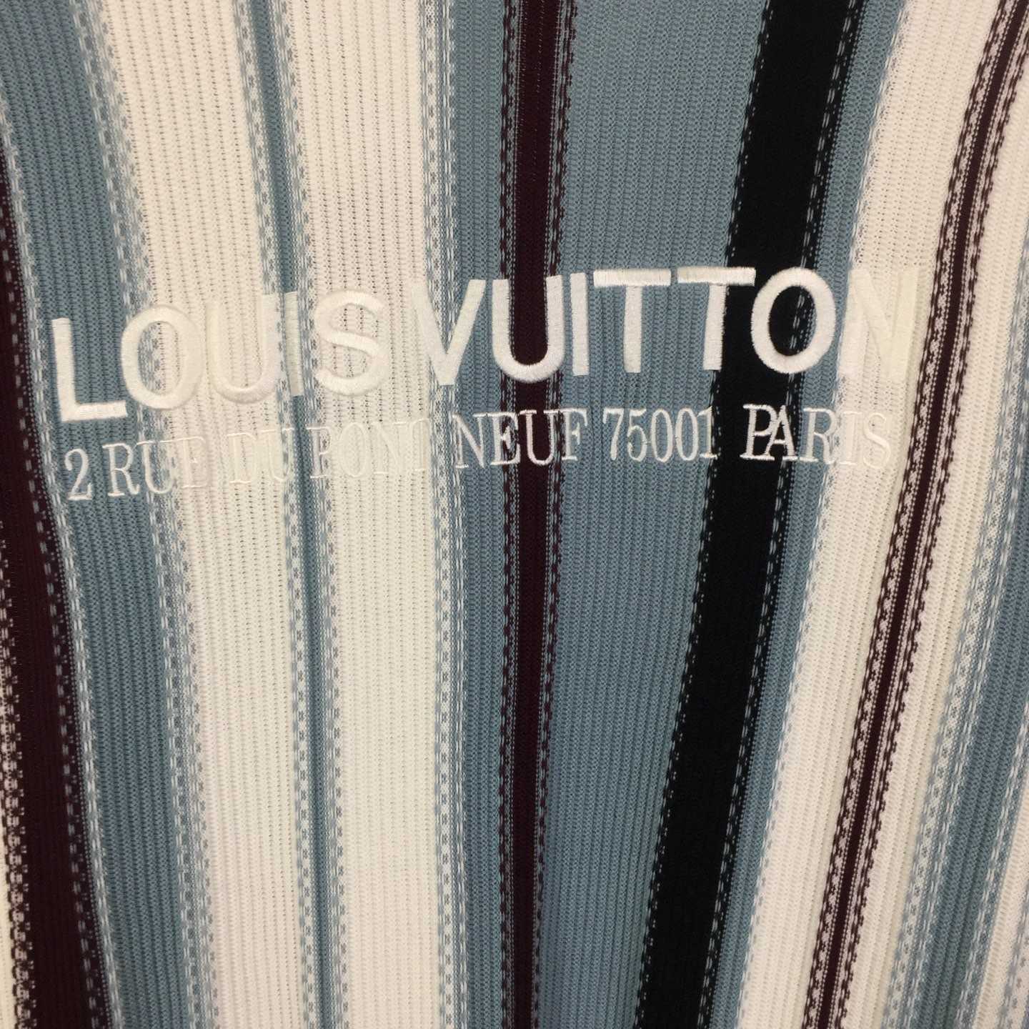 Louis Vuitton Striped Crochet Short-Sleeved Shirt   1AHVOO - EUR FASHION