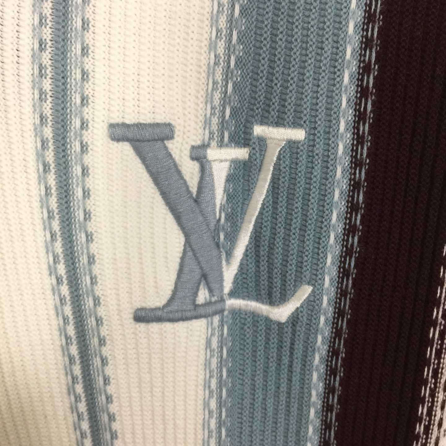 Louis Vuitton Striped Crochet Short-Sleeved Shirt   1AHVOO - EUR FASHION