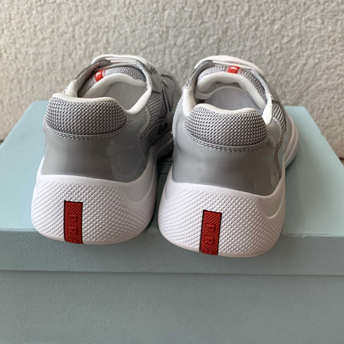 Patent Leather And Technical Fabric Prada America's Cup Sneakers - EUR FASHION