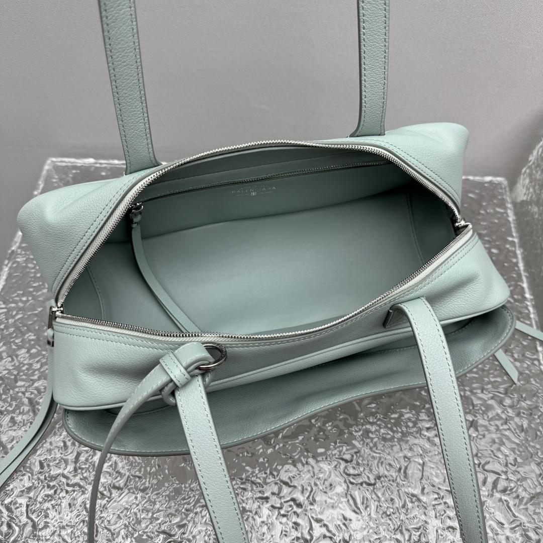 Balenciaga Carrie Bowling Bag Small In Mineral Green - EUR FASHION