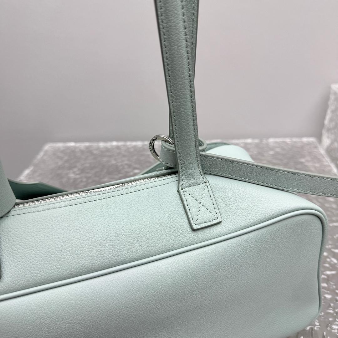 Balenciaga Carrie Bowling Bag Small In Mineral Green - EUR FASHION
