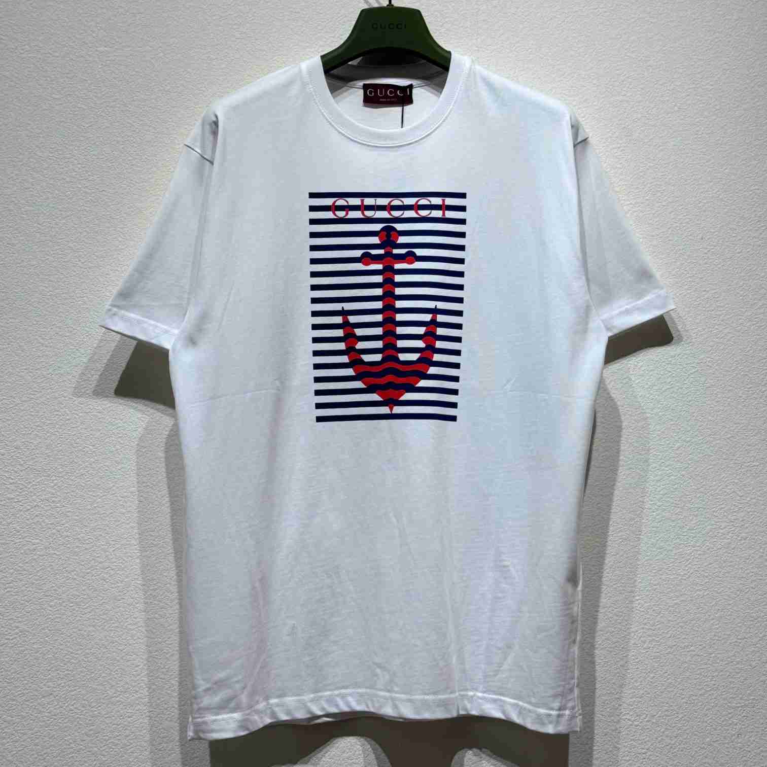 Gucci Printed Cotton Jersey T-shirt - EUR FASHION