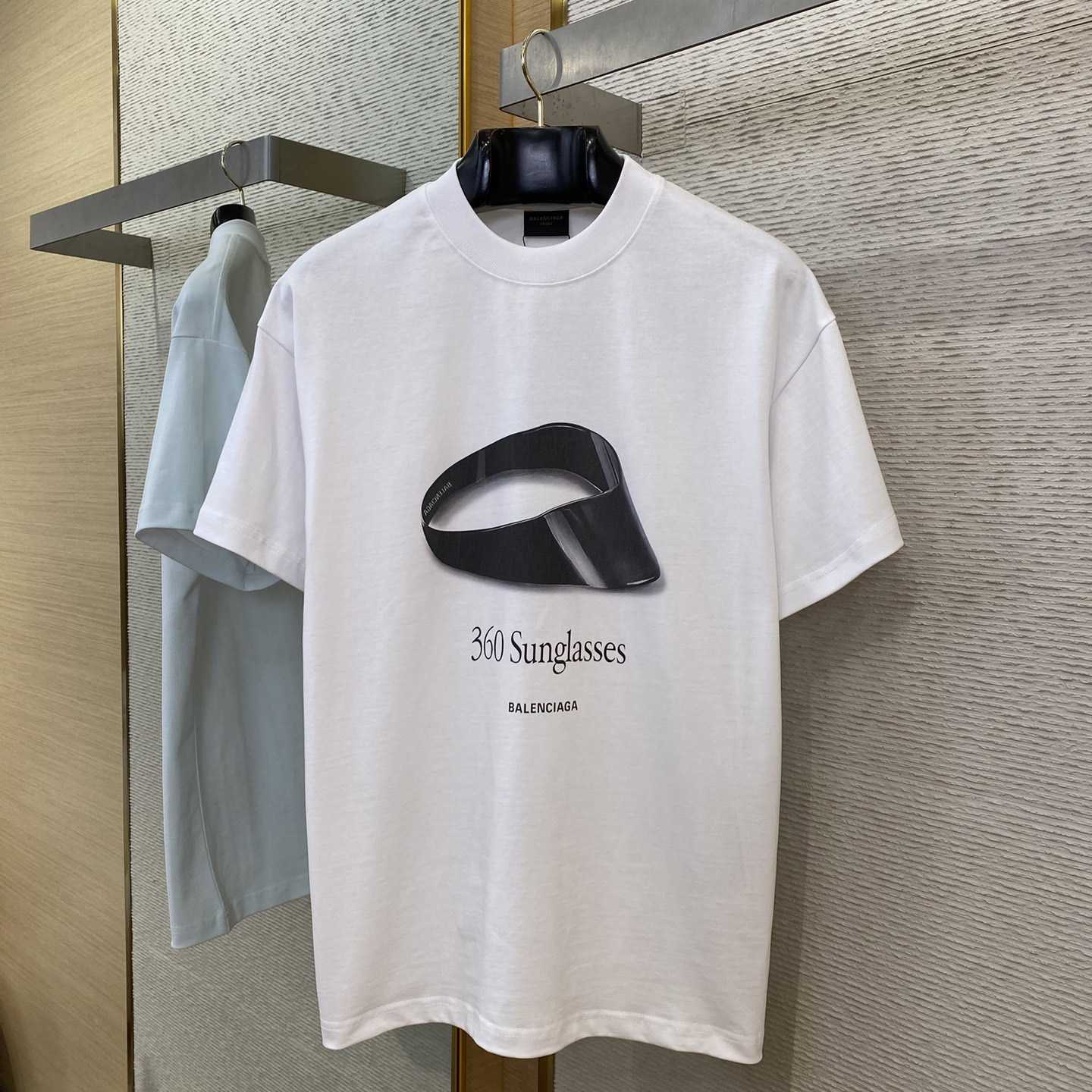 Balenciaga 360 Sunglasses T-Shirt Medium Fit In Dirty White - EUR FASHION