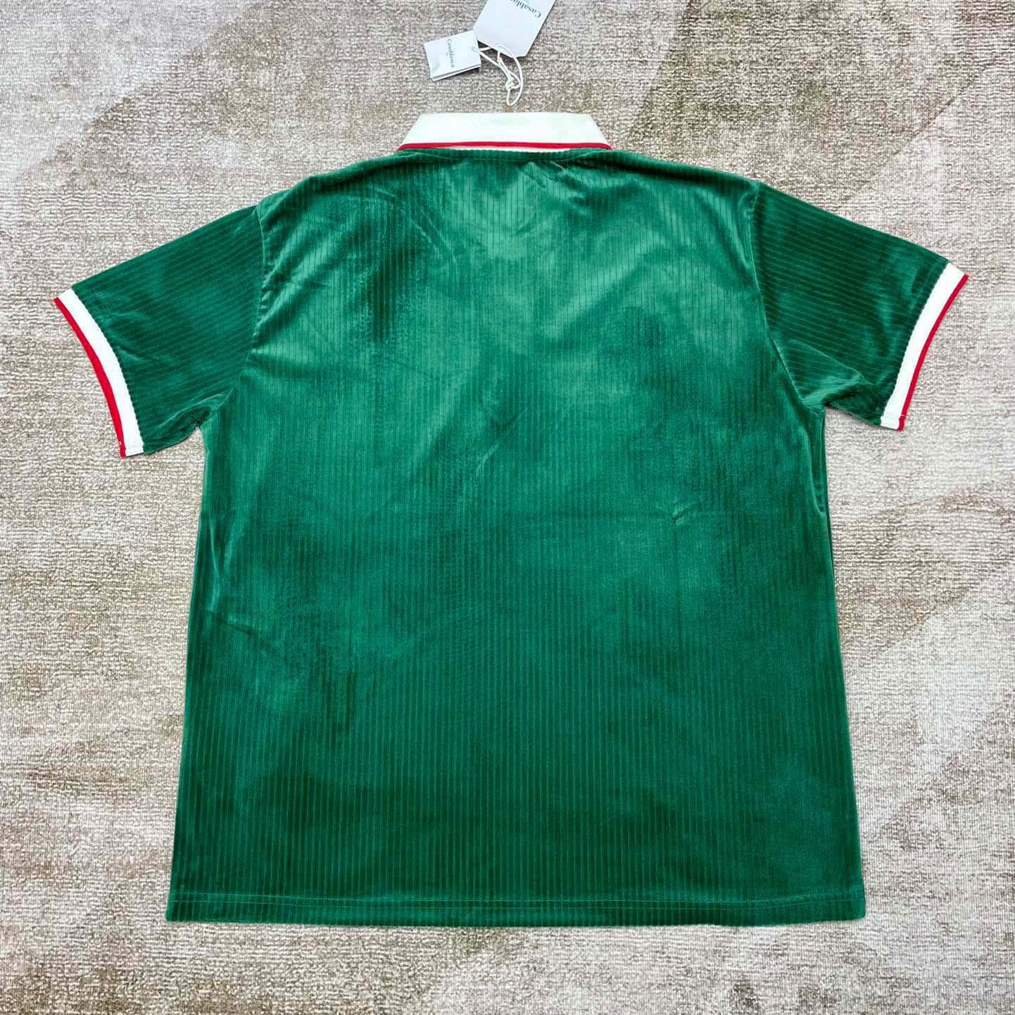 Casablanca Rib Velour Polo Shirt   c877 - EUR FASHION