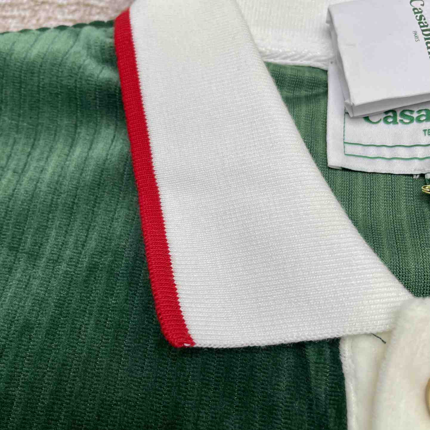 Casablanca Rib Velour Polo Shirt   c877 - EUR FASHION