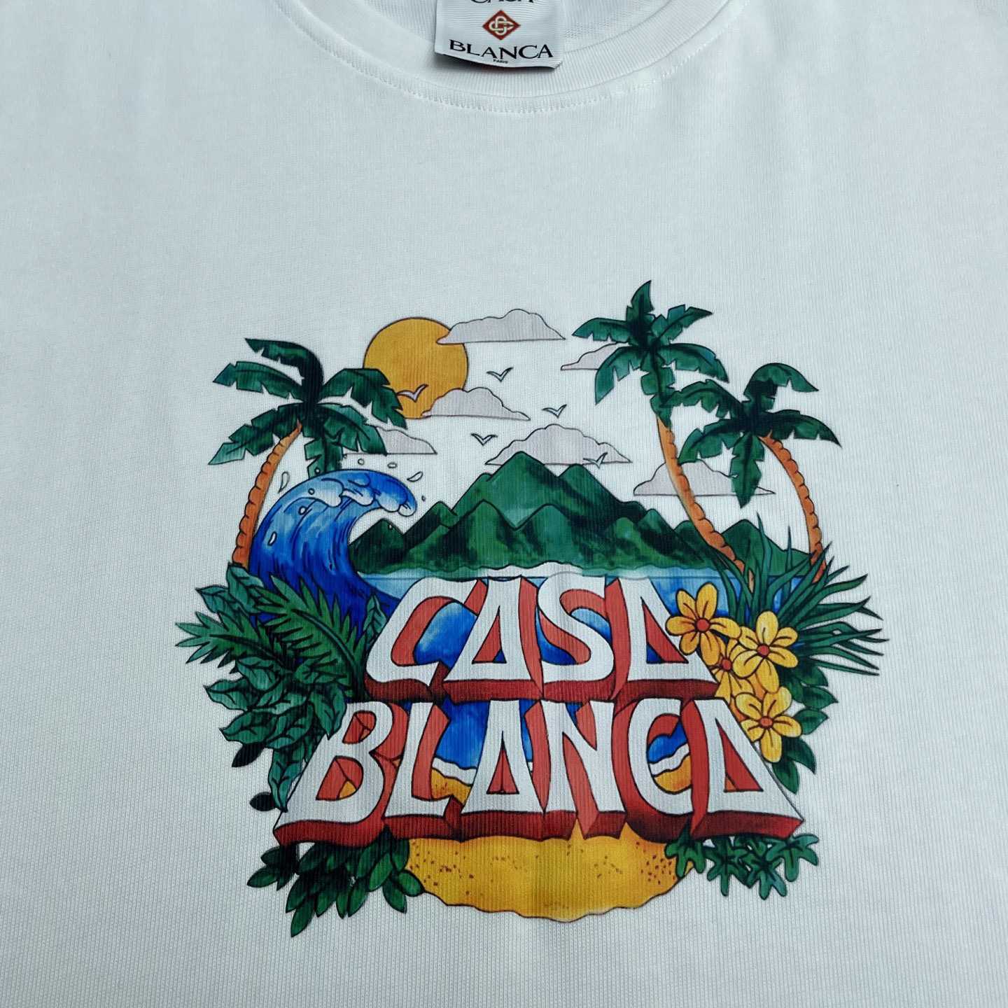 Casablanca Black 'Casa' Beach Wave T-Shirt   C991 - EUR FASHION