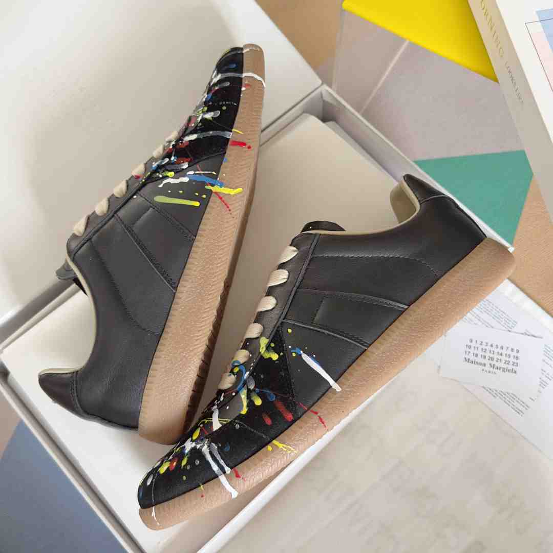 Maison Margiela Wmns Replica Low 'Paint Splatter - Black Pollock' - EUR FASHION