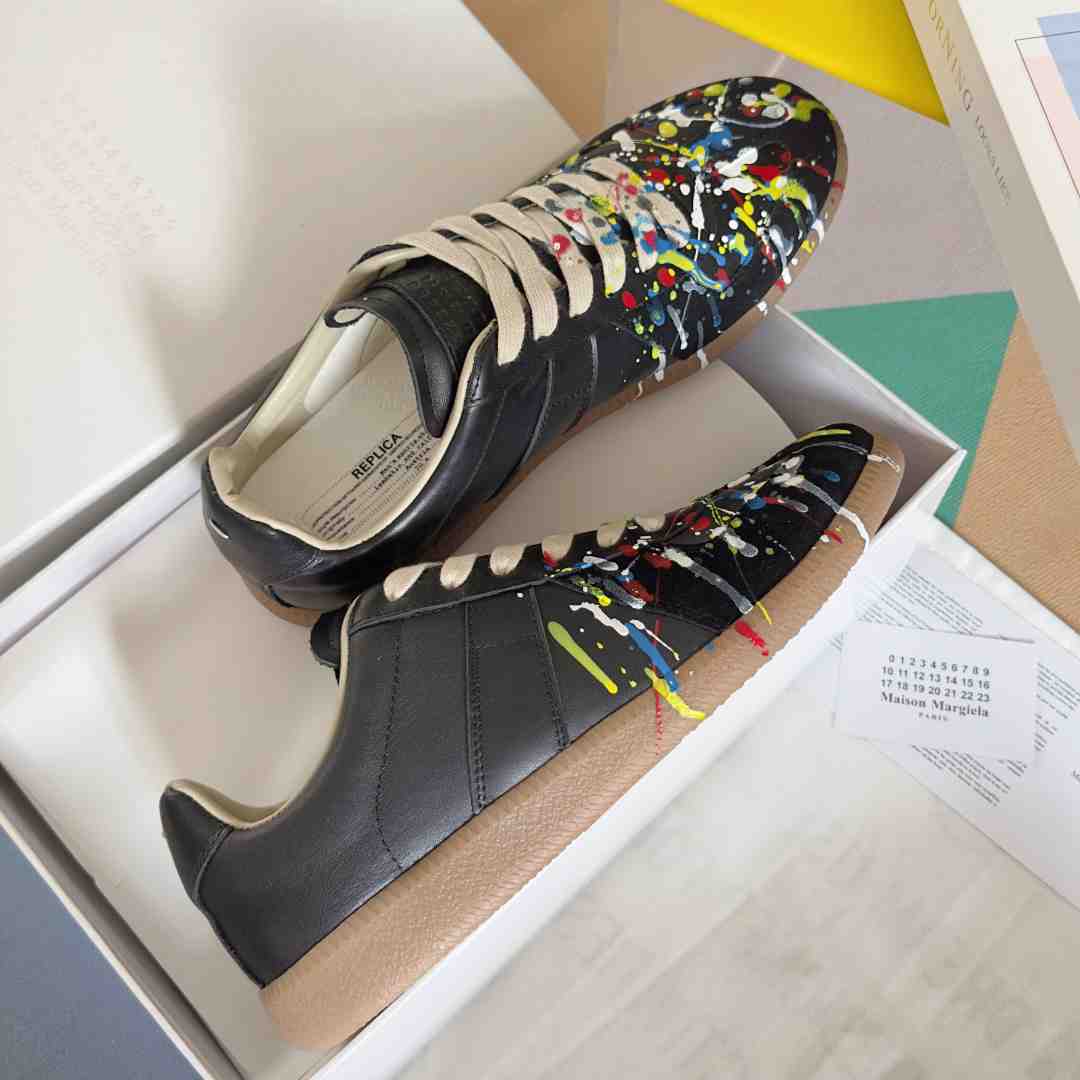 Maison Margiela Wmns Replica Low 'Paint Splatter - Black Pollock' - EUR FASHION