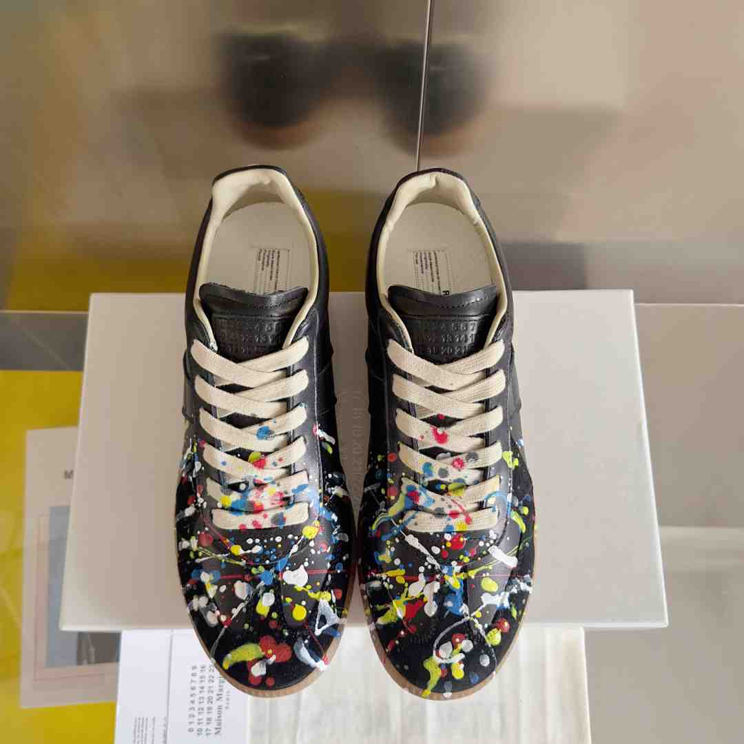 Maison Margiela Wmns Replica Low 'Paint Splatter - Black Pollock' - EUR FASHION