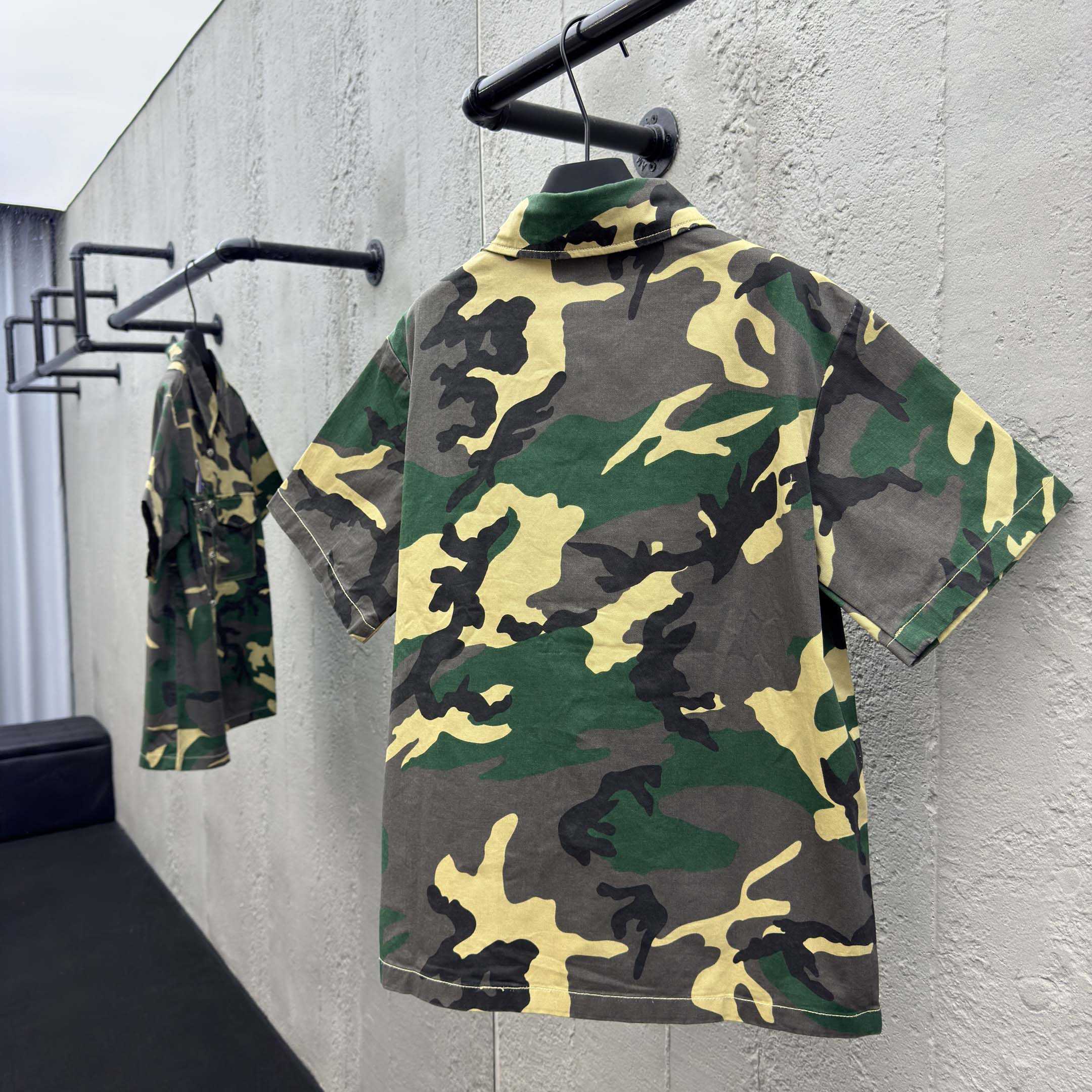Chrome Hearts Matty Boy Sex Records Camo Cropped Button Up - EUR FASHION