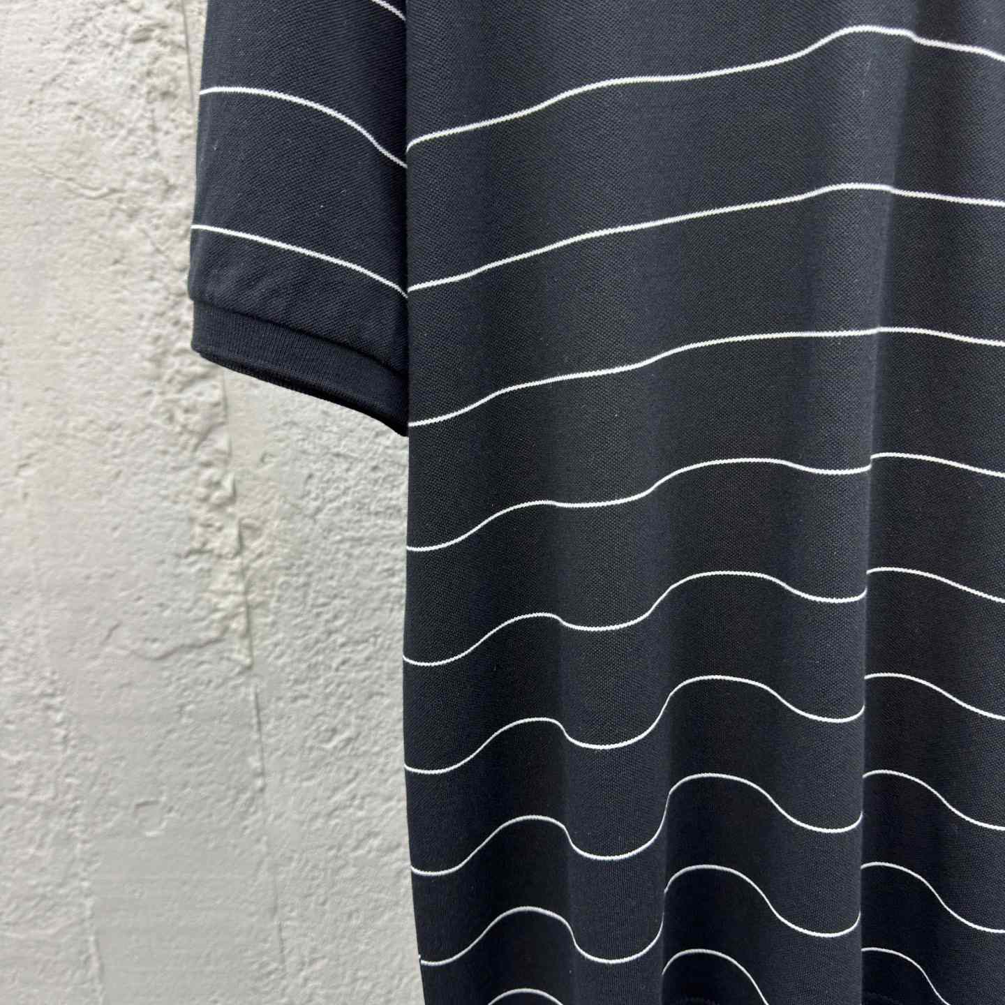 Saint Laurent Cassandre Polo Shirt In Striped Pique - EUR FASHION