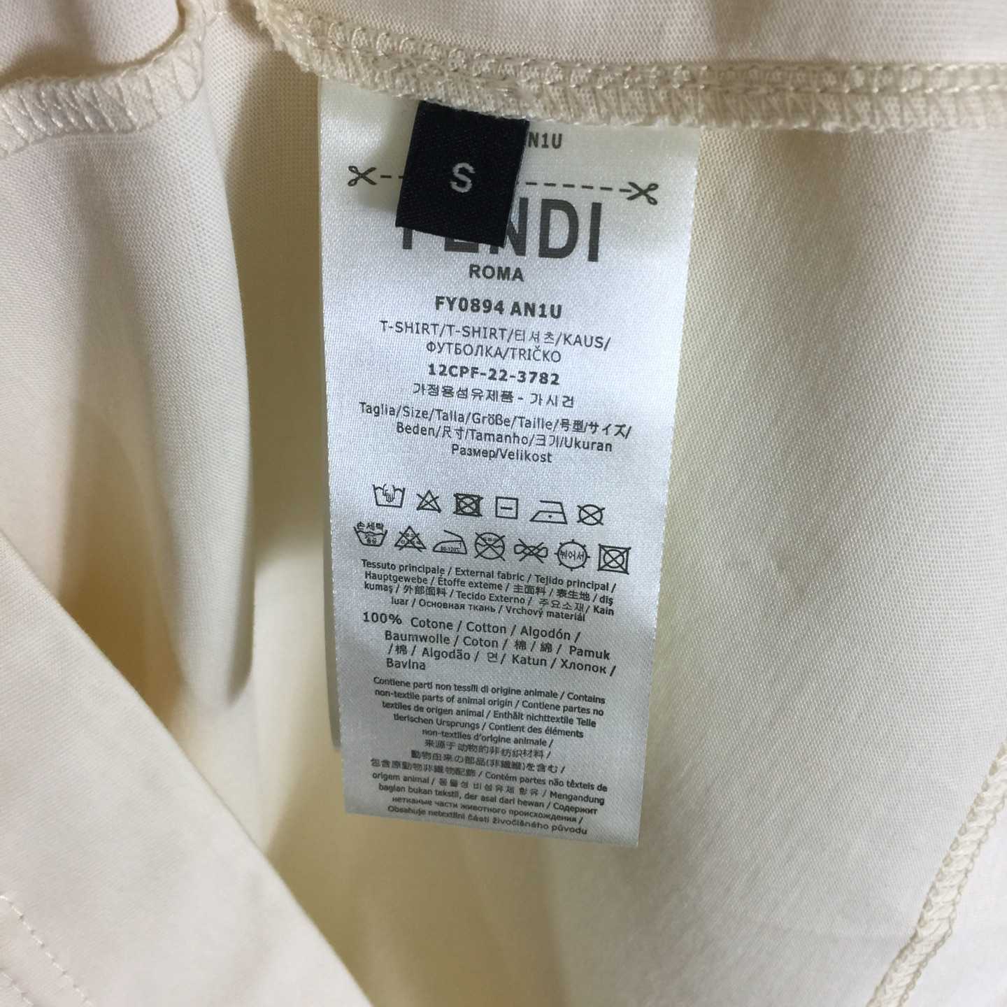 Fendi White Cotton T-shirt - EUR FASHION