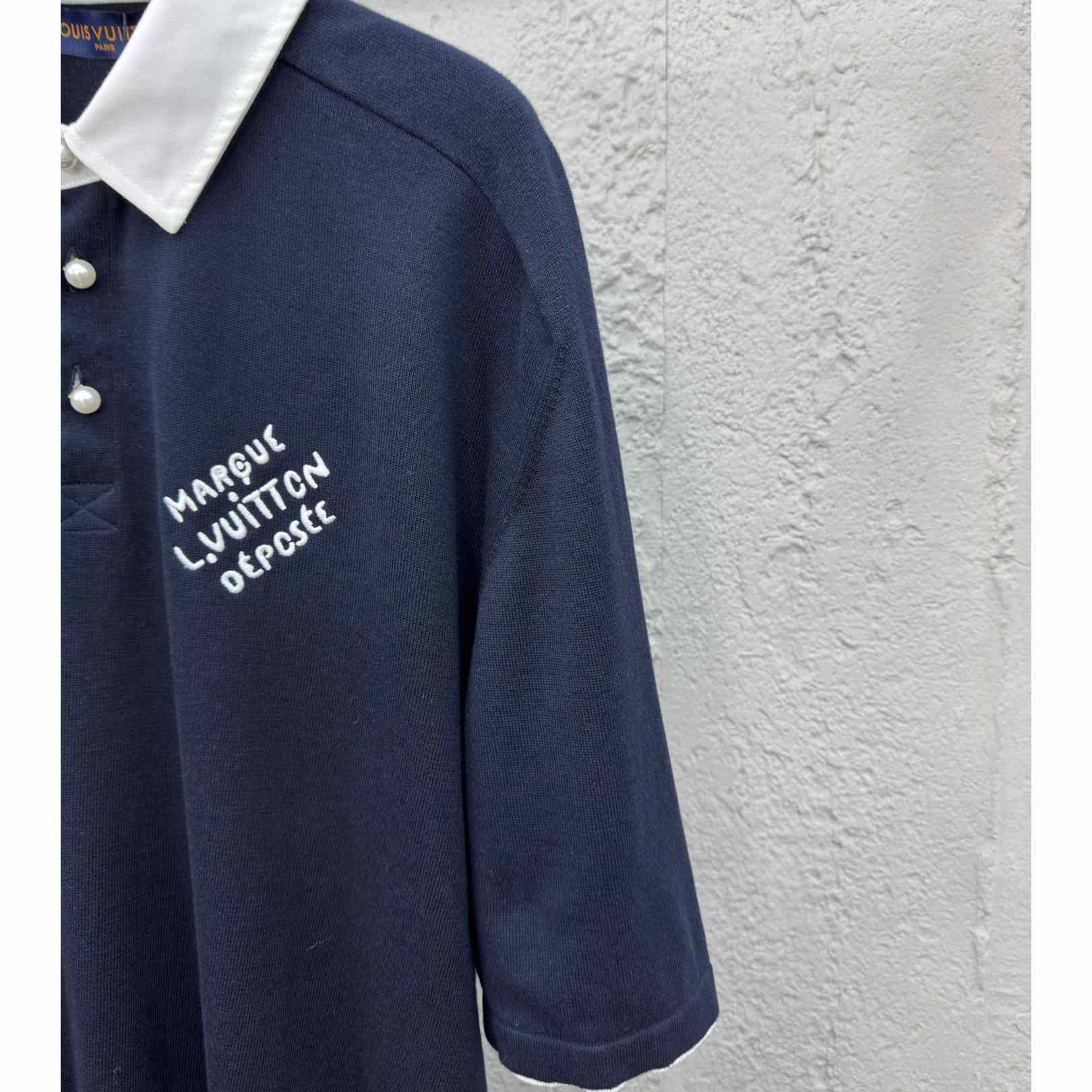 Louis Vuitton Embroidered Short-Sleeved Cotton Blend Polo Shirt   1AFQQK - EUR FASHION