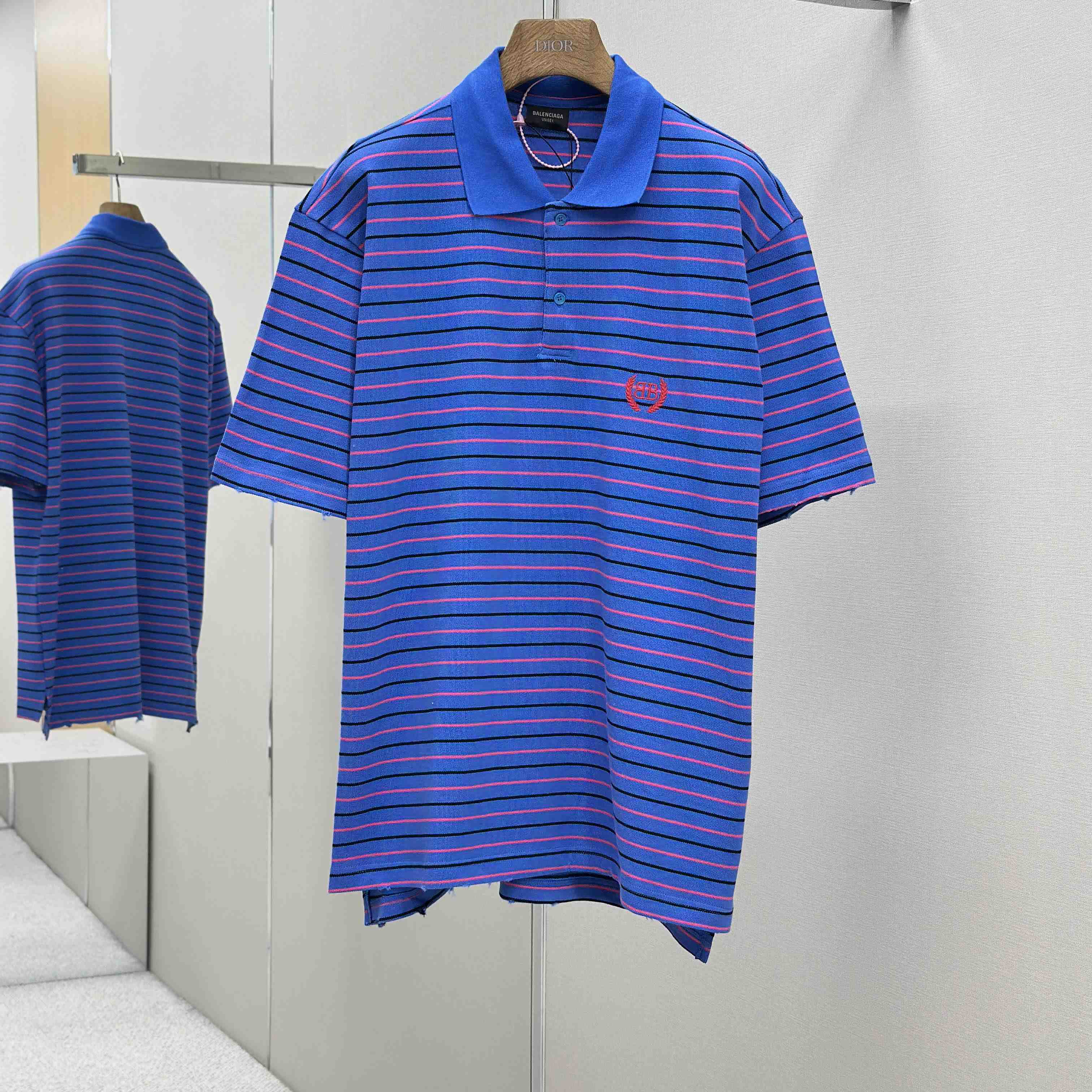 Balenciaga Striped Polo Shirt - EUR FASHION