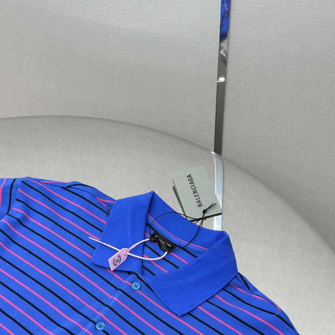 Balenciaga Striped Polo Shirt - EUR FASHION
