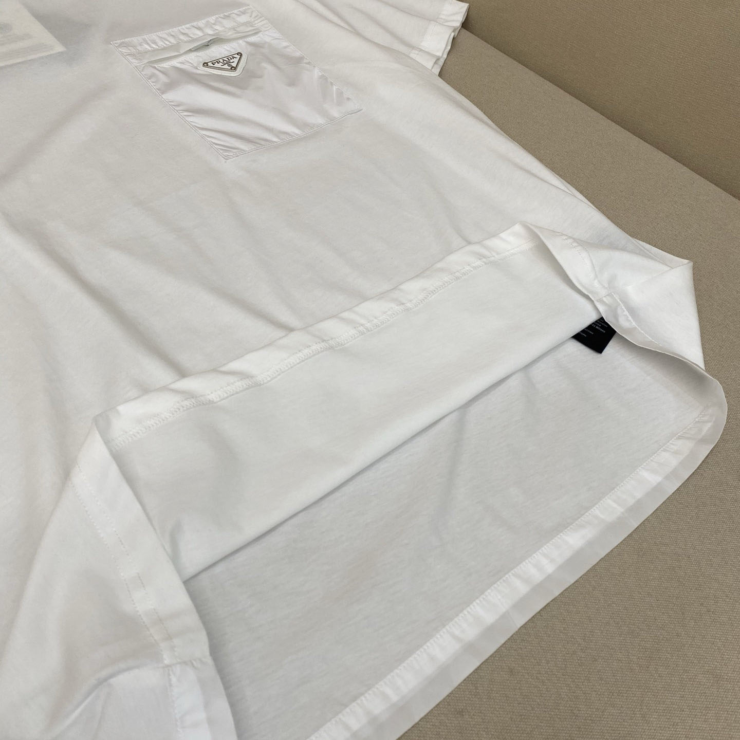 Prada Re-Nylon And Jersey T-shirt - EUR FASHION