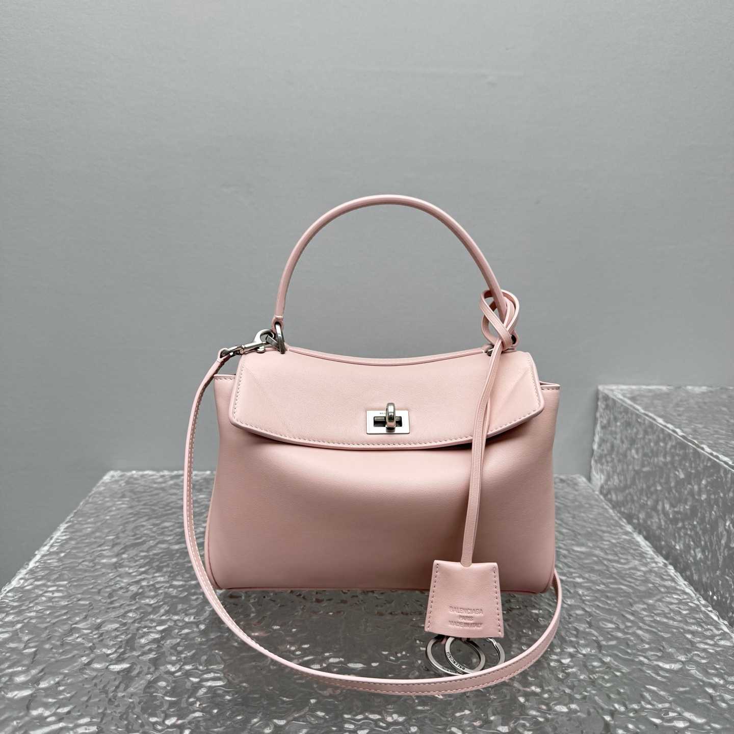 Balenciaga Rodeo Handbag Mini In Suede Pink - EUR FASHION