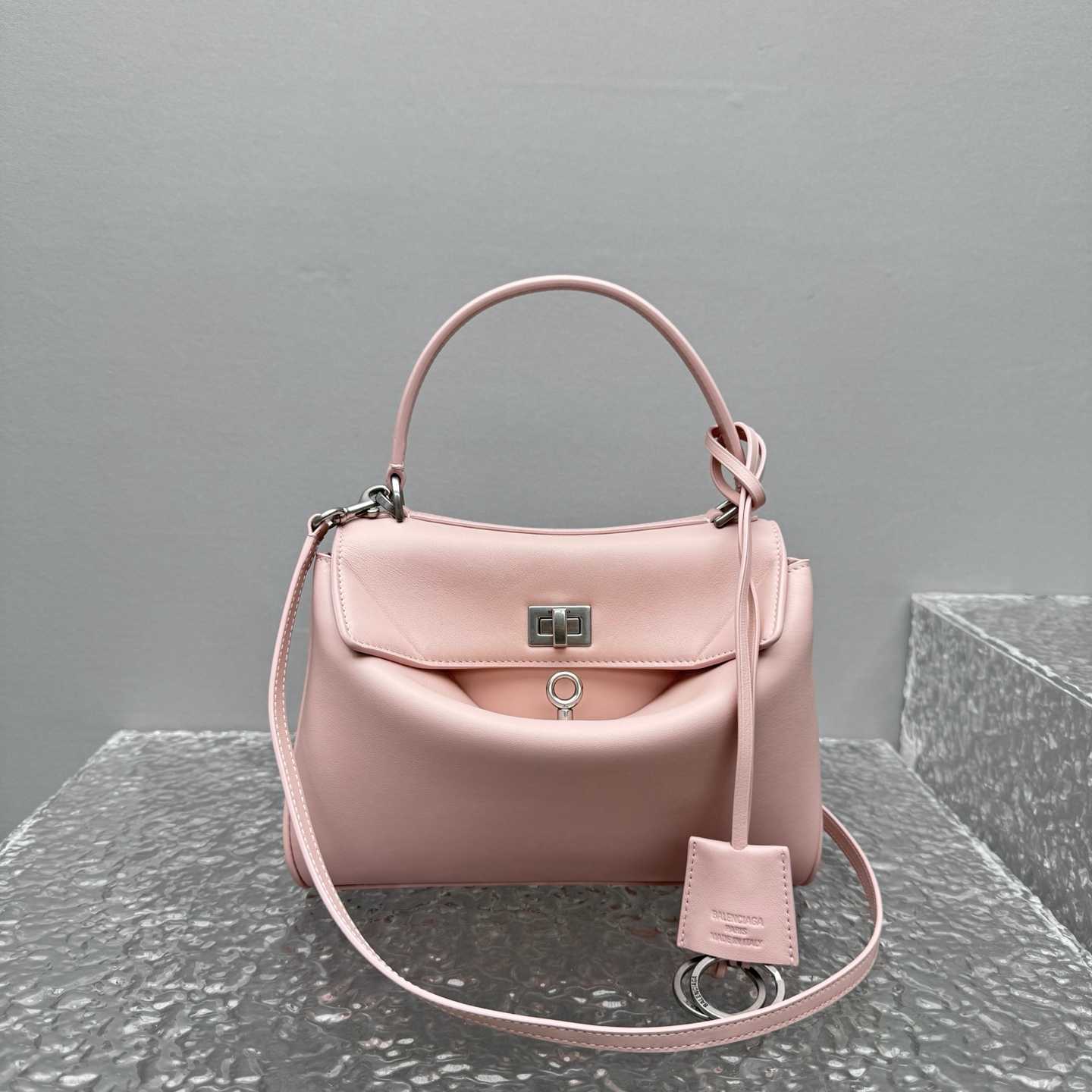 Balenciaga Rodeo Handbag Mini In Suede Pink - EUR FASHION
