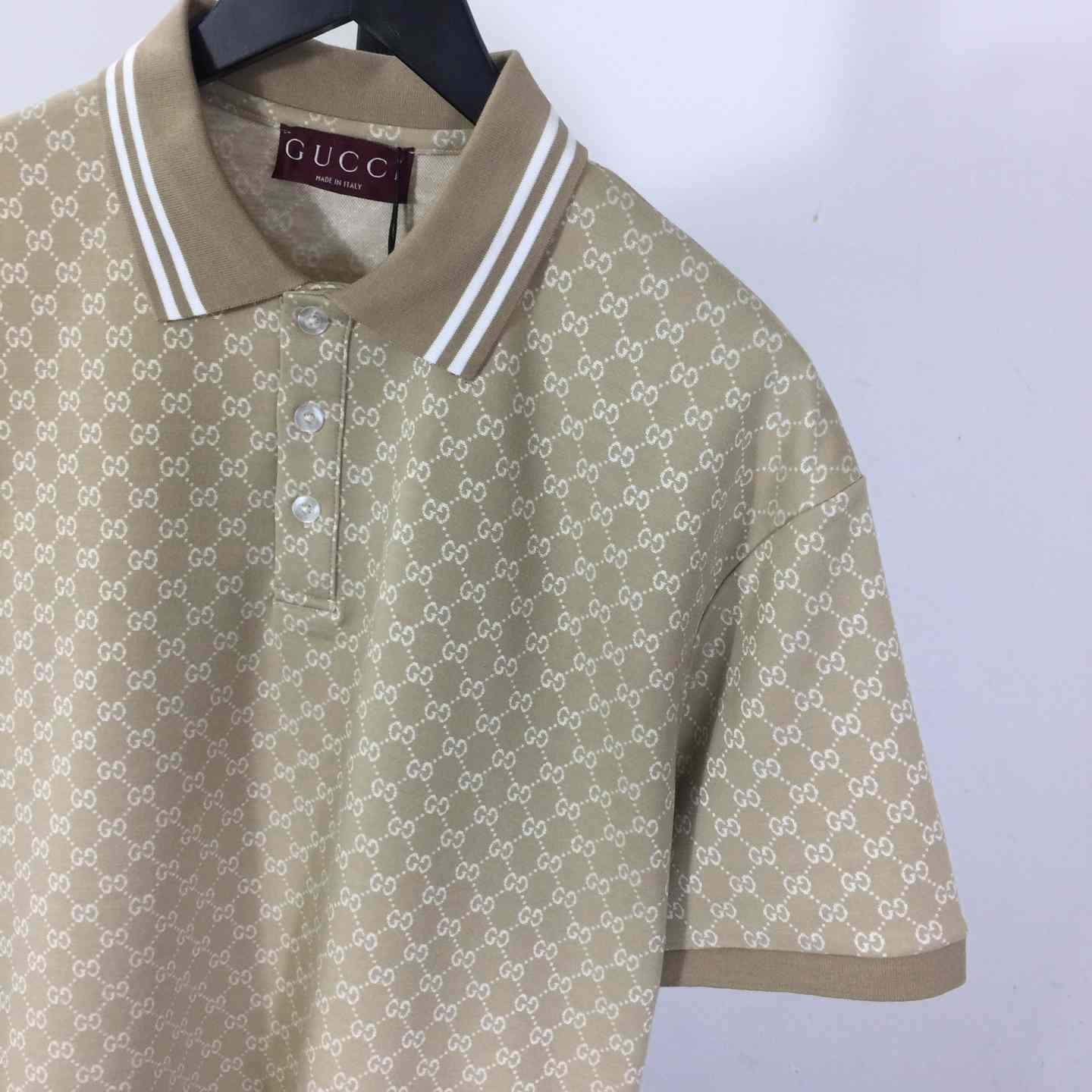 Gucci GG Cotton Jersey Jacquard Polo Shirt - EUR FASHION