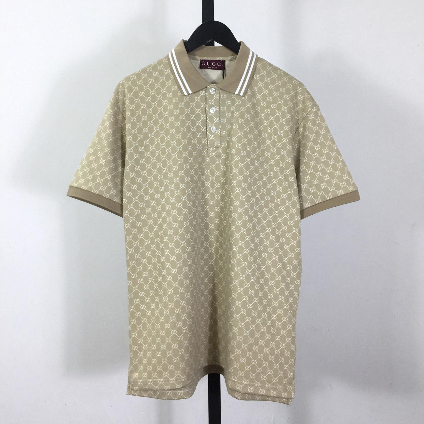 Gucci GG Cotton Jersey Jacquard Polo Shirt - EUR FASHION