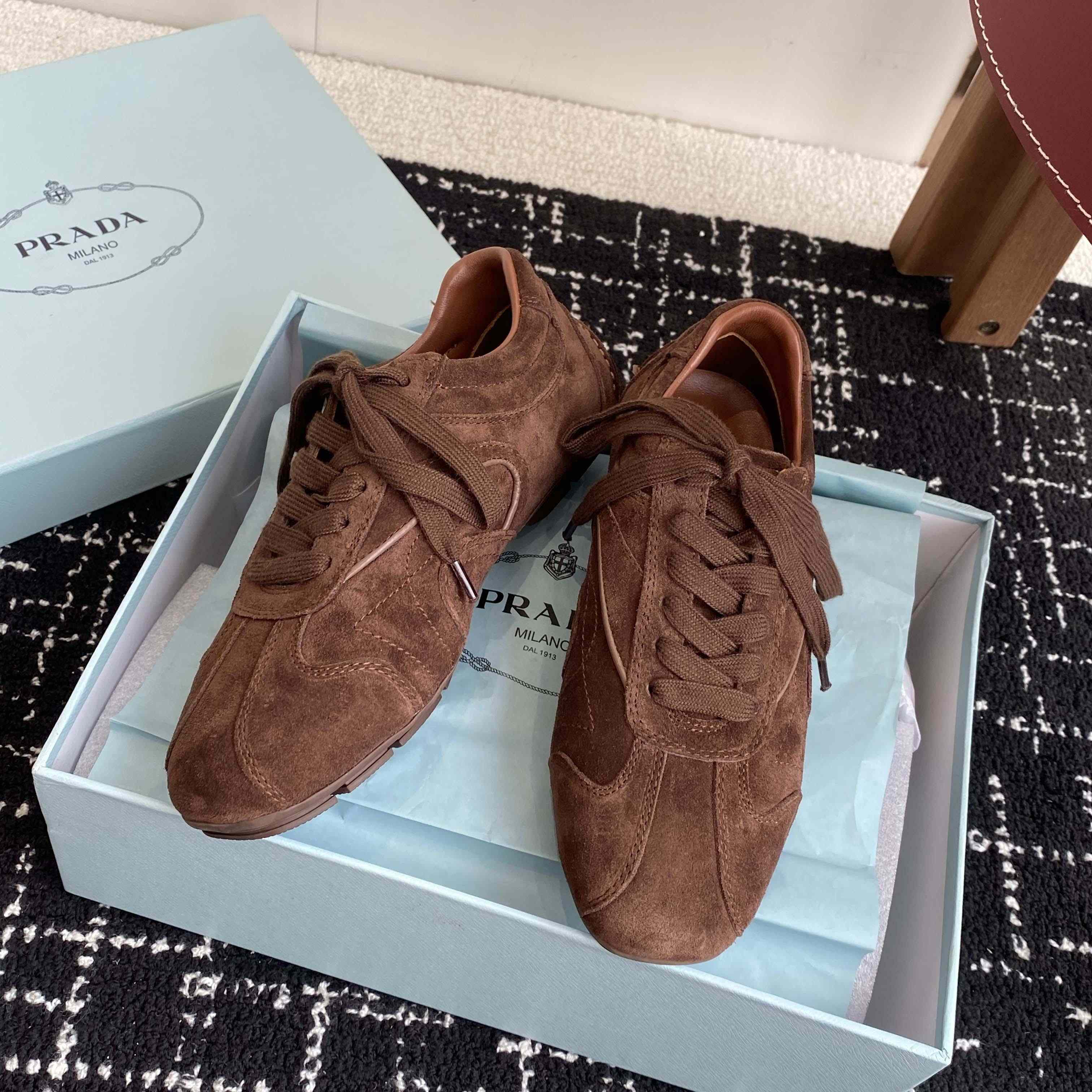 Prada Montecarlo Re-Edition 2005 Suede Sneakers - EUR FASHION