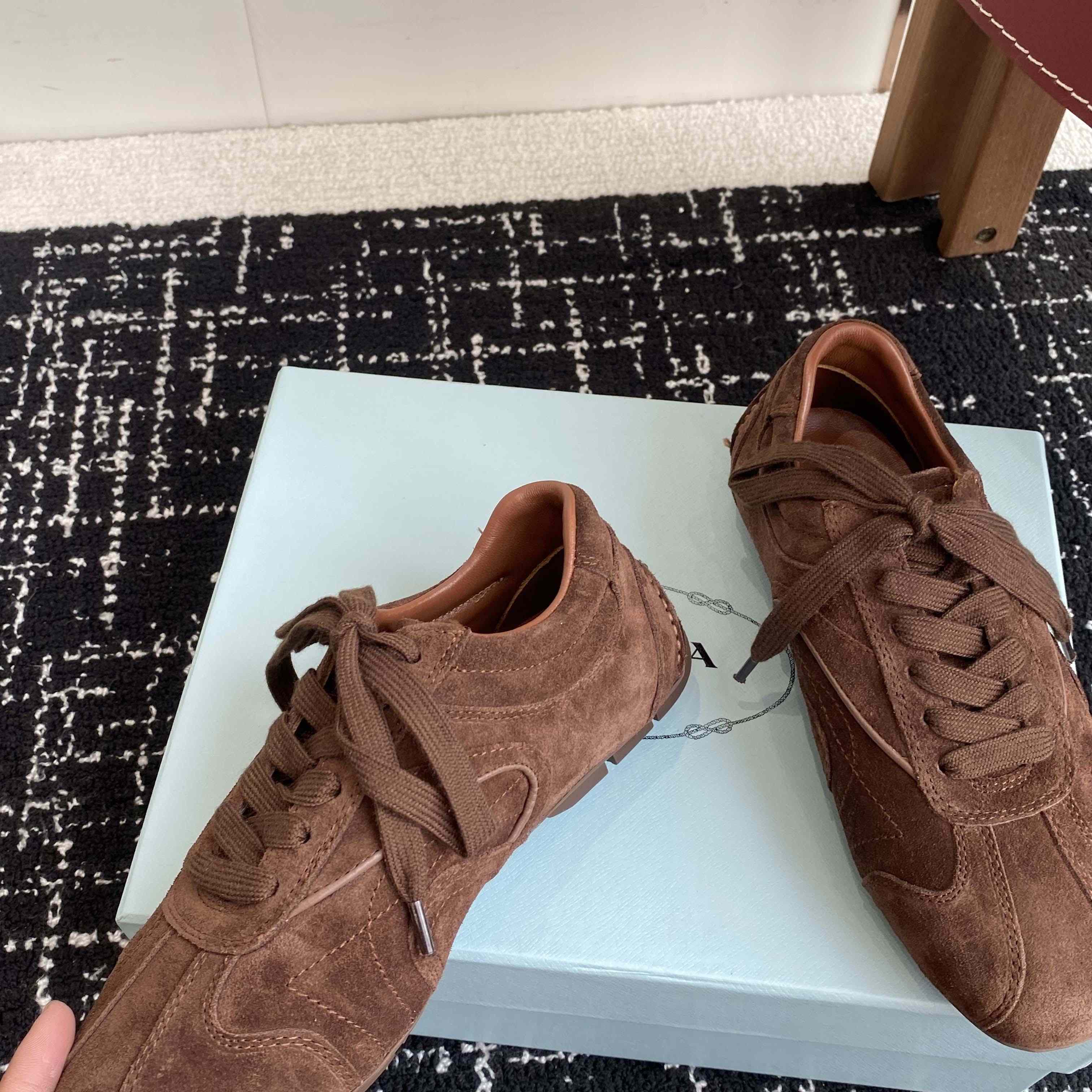 Prada Montecarlo Re-Edition 2005 Suede Sneakers - EUR FASHION