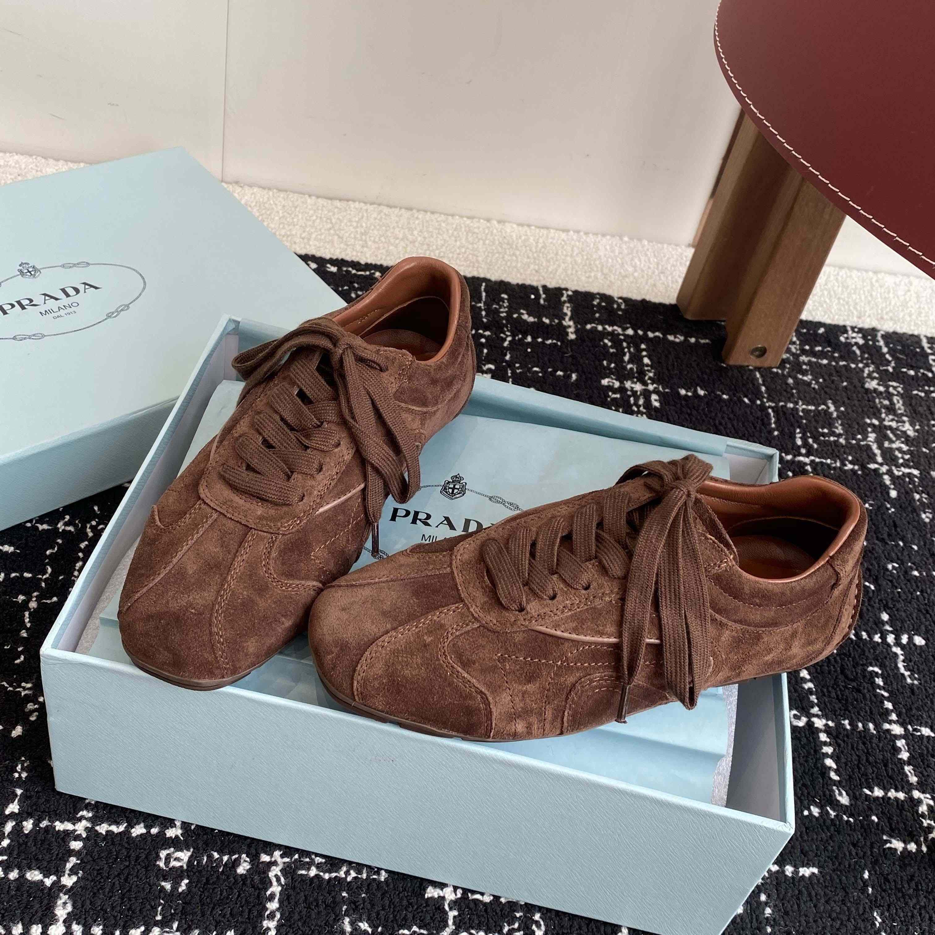 Prada Montecarlo Re-Edition 2005 Suede Sneakers - EUR FASHION
